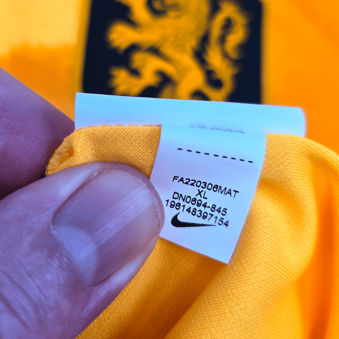 2022/23 Holland Home Football Shirt (XL) Nike #3 De Ligt