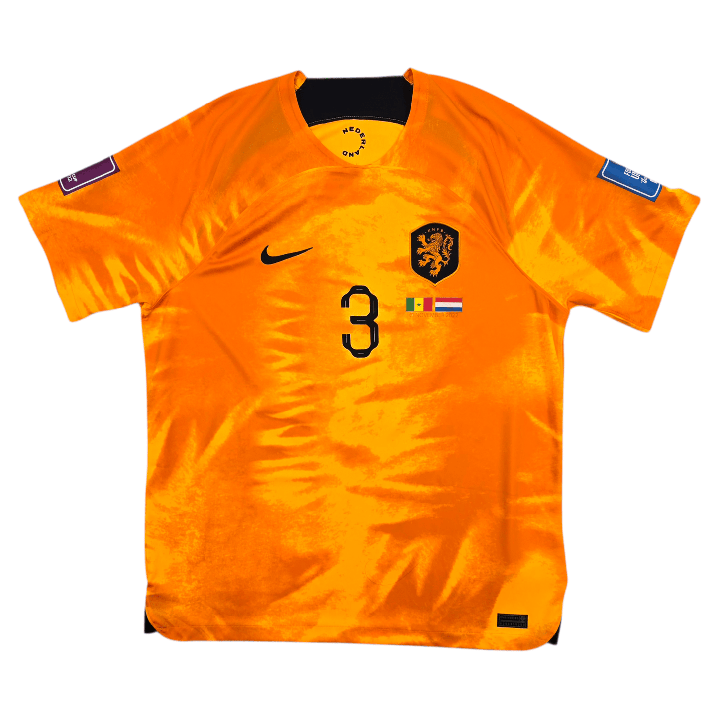 2022/23 Holland Home Football Shirt (XL) Nike #3 De Ligt