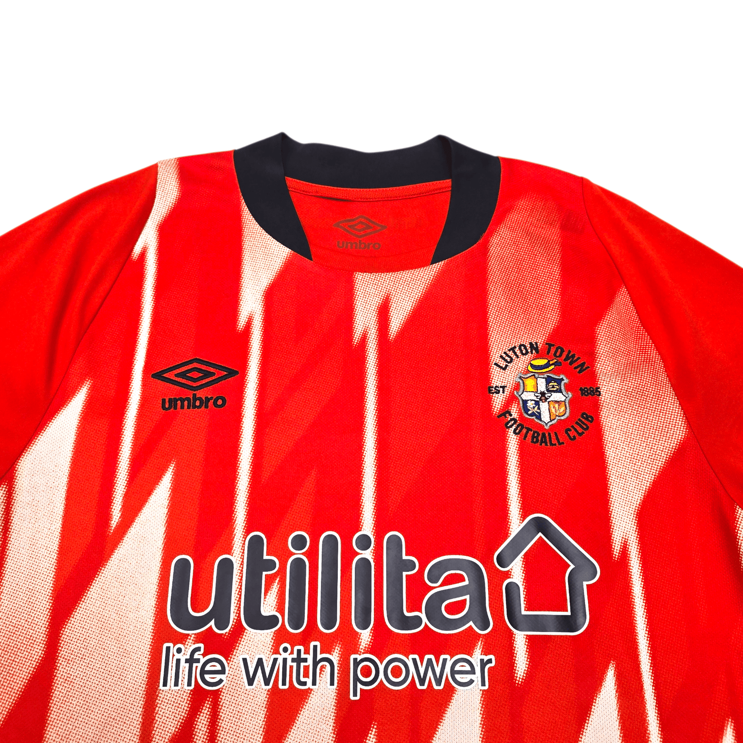 2022/23 Luton Town Home Football Shirt (M) Umbro #4 Lockyer