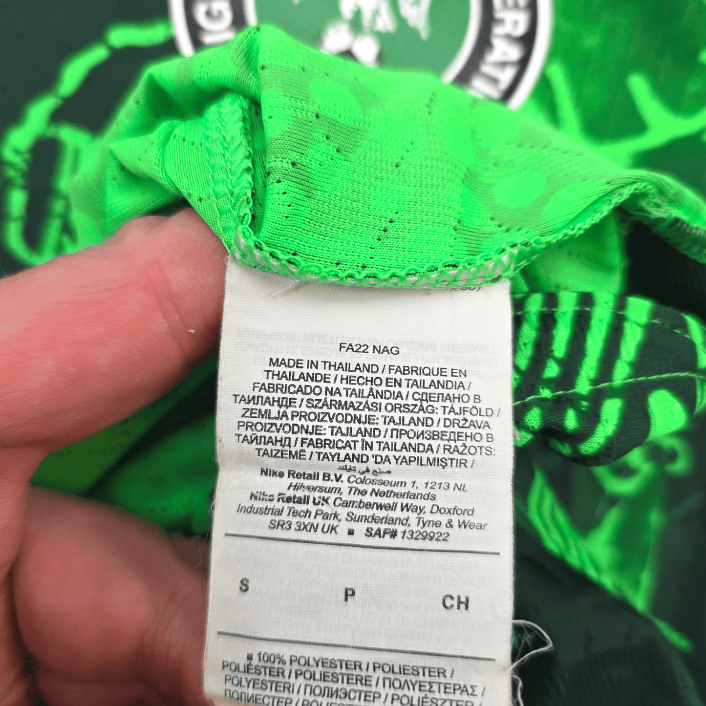 2022/23 Nigeria Home Football Shirt (S) Nike #9 Osimhen (Player Version)