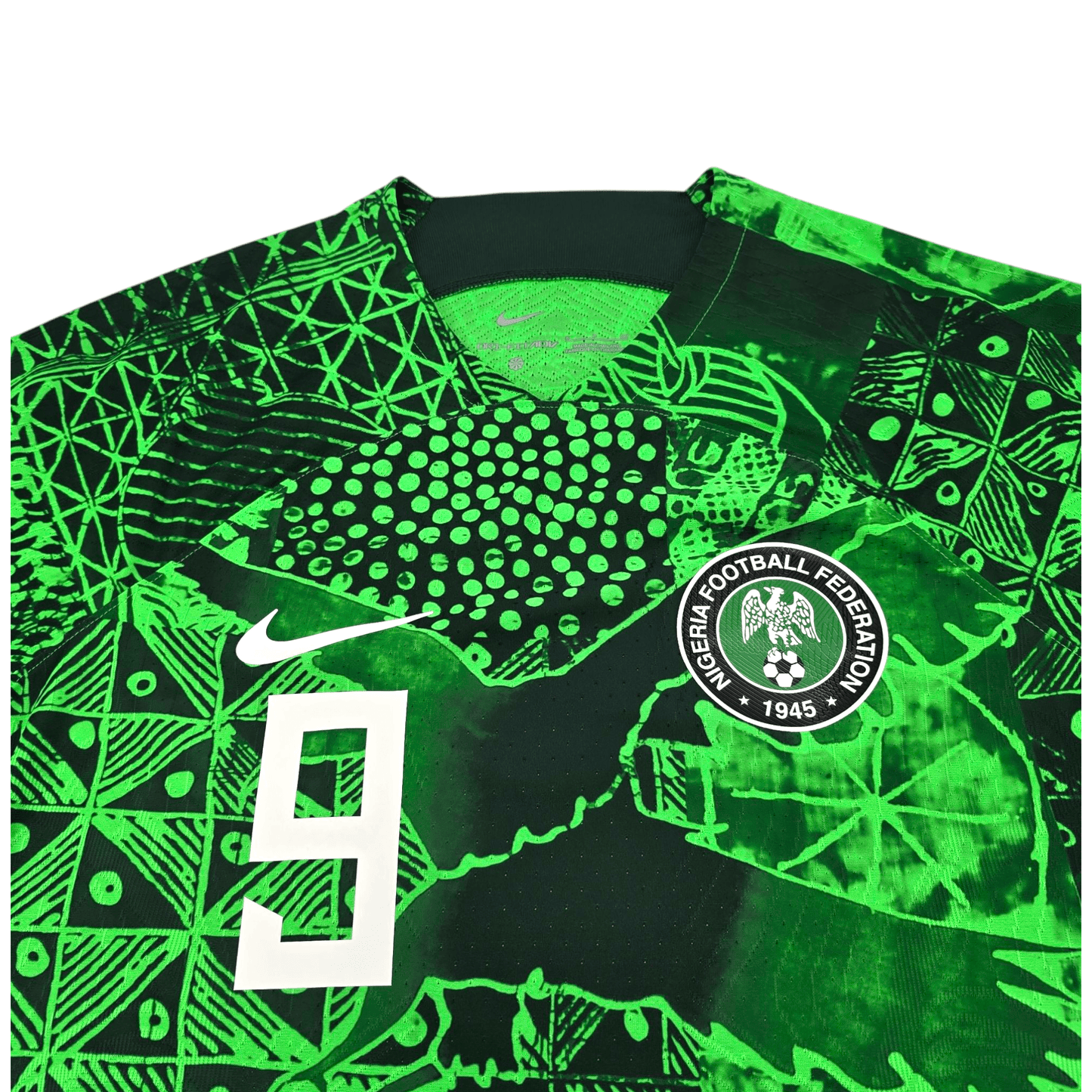 2022/23 Nigeria Home Football Shirt (S) Nike #9 Osimhen (Player Version)