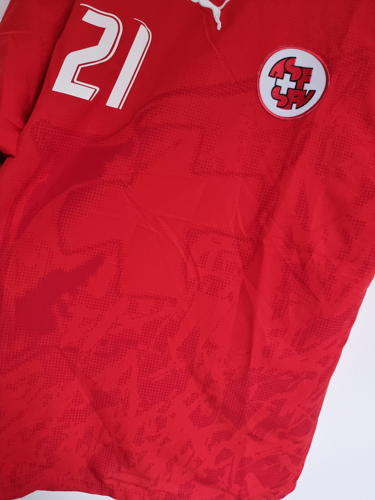 Puma Switzerland 06/08 'Degen 21' Signed Home Shirt Large