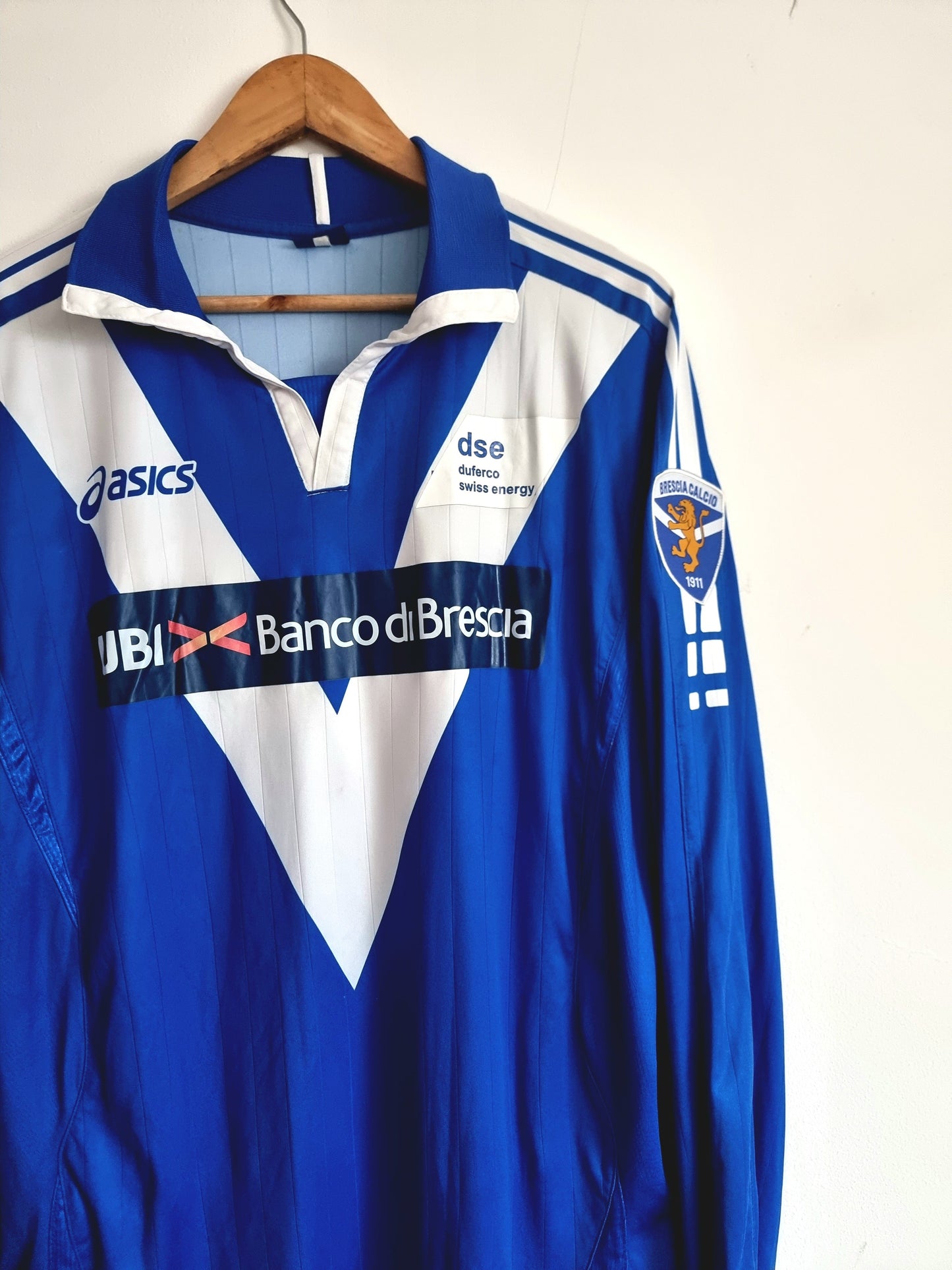 Asics Brescia 07/08 Match Issue Long Sleeve Primavera Home Shirt XL