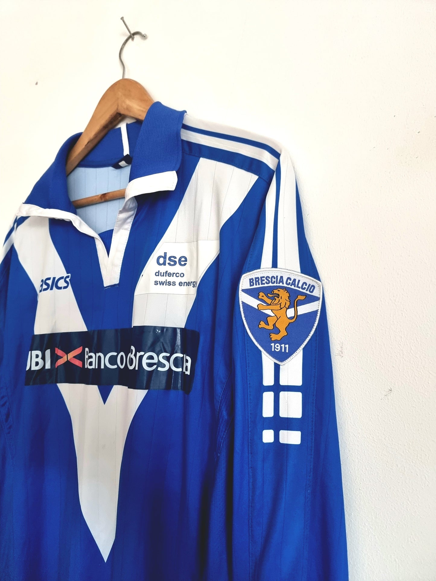 Asics Brescia 07/08 Match Issue Long Sleeve Primavera Home Shirt XL