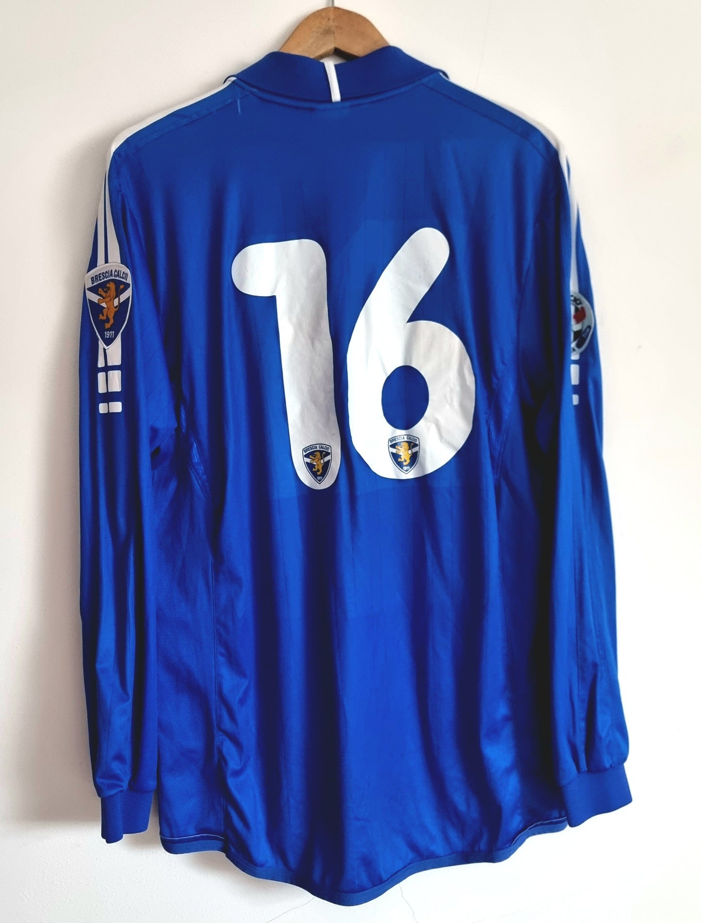 Asics Brescia 07/08 Match Issue Long Sleeve Primavera Home Shirt XL