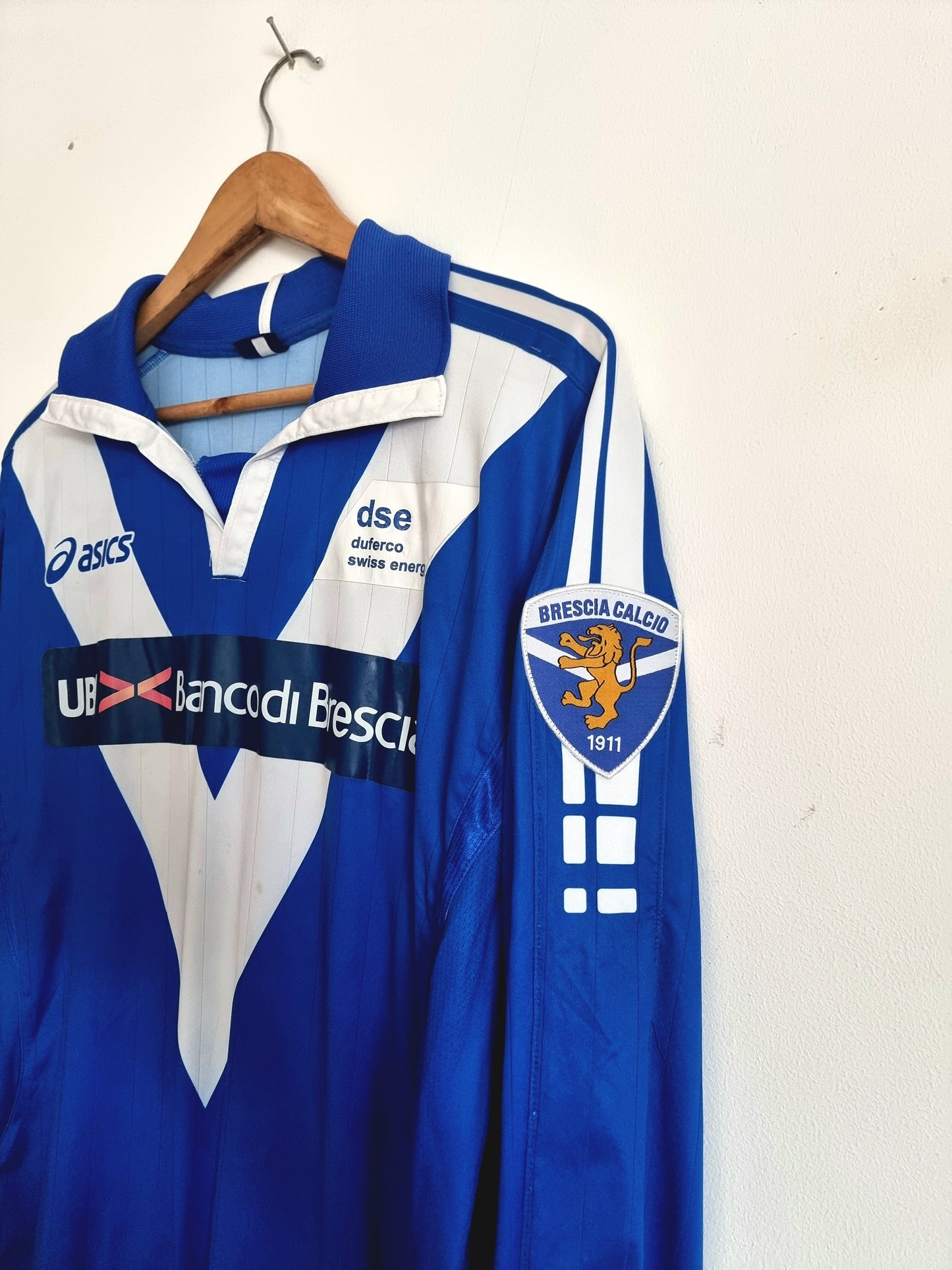 Asics Brescia 07/08 Match Issue Long Sleeve Primavera Home Shirt XL