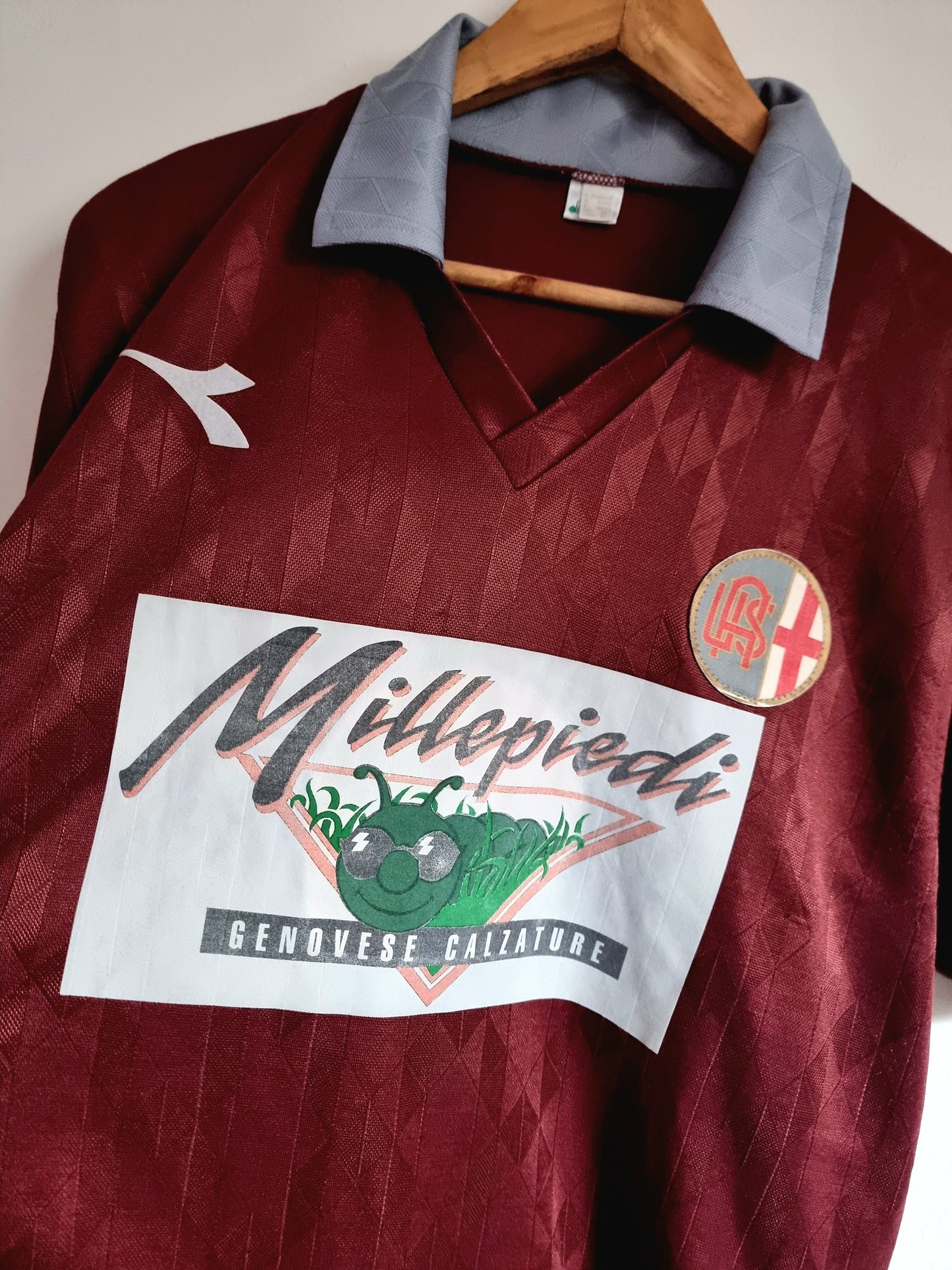 Diadora US Alessandria 89/90 Match Issue Away Shirt XL