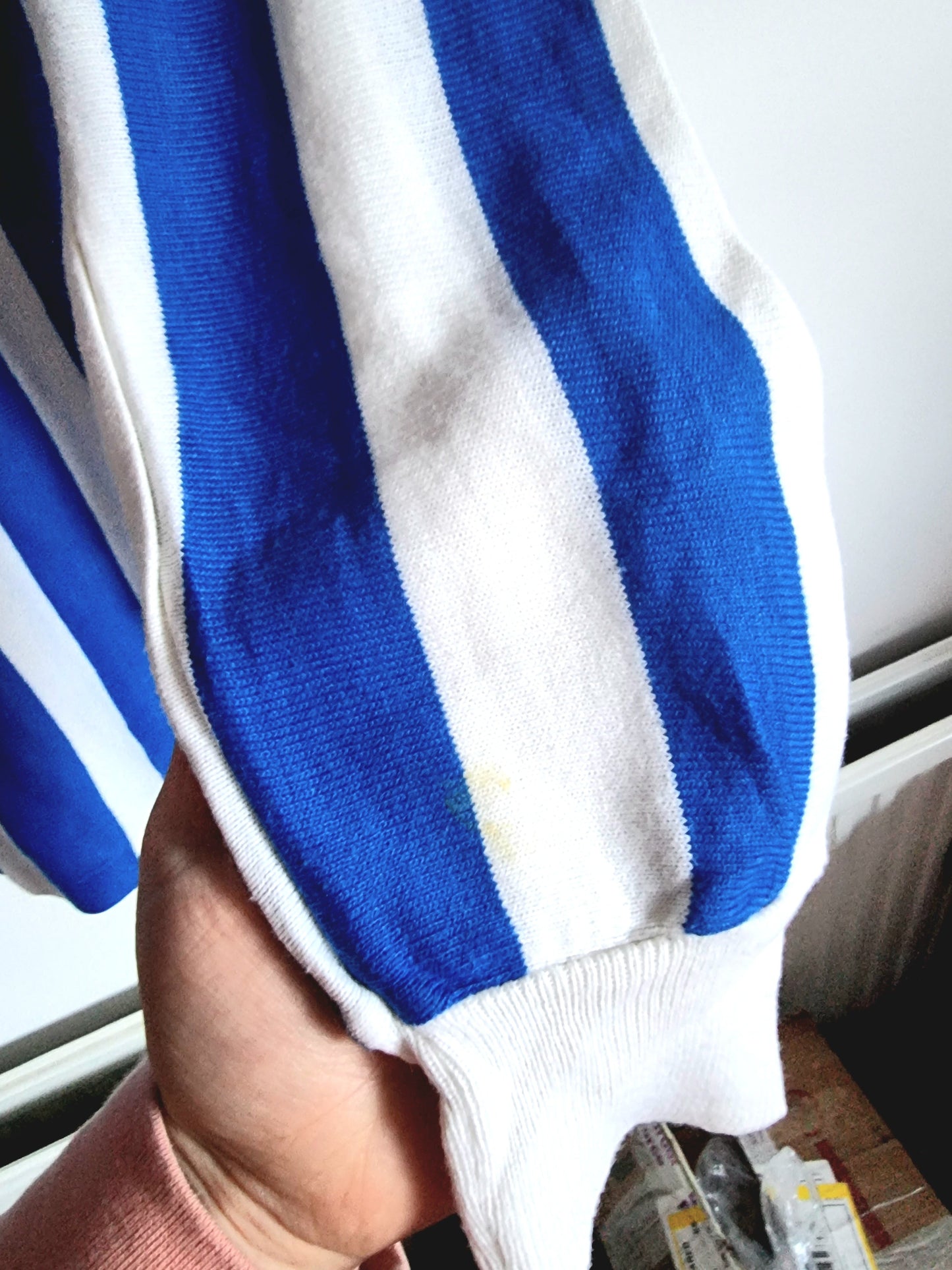 N2 Pescara 86/87 Match Issue Long Sleeve Home Shirt Large