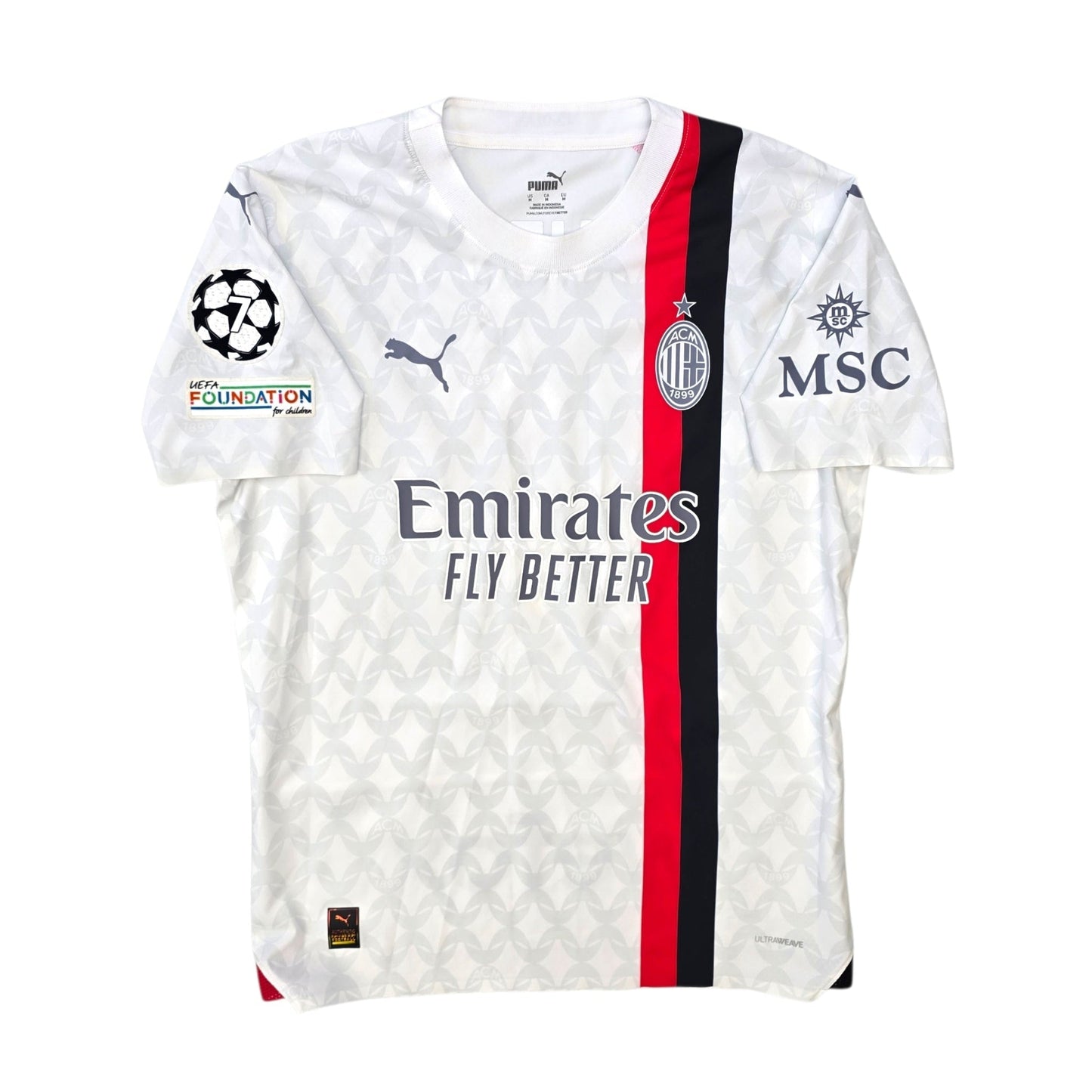 2023/24 AC Milan Away Football Shirt (M) Puma #19 Theo (Player Version)