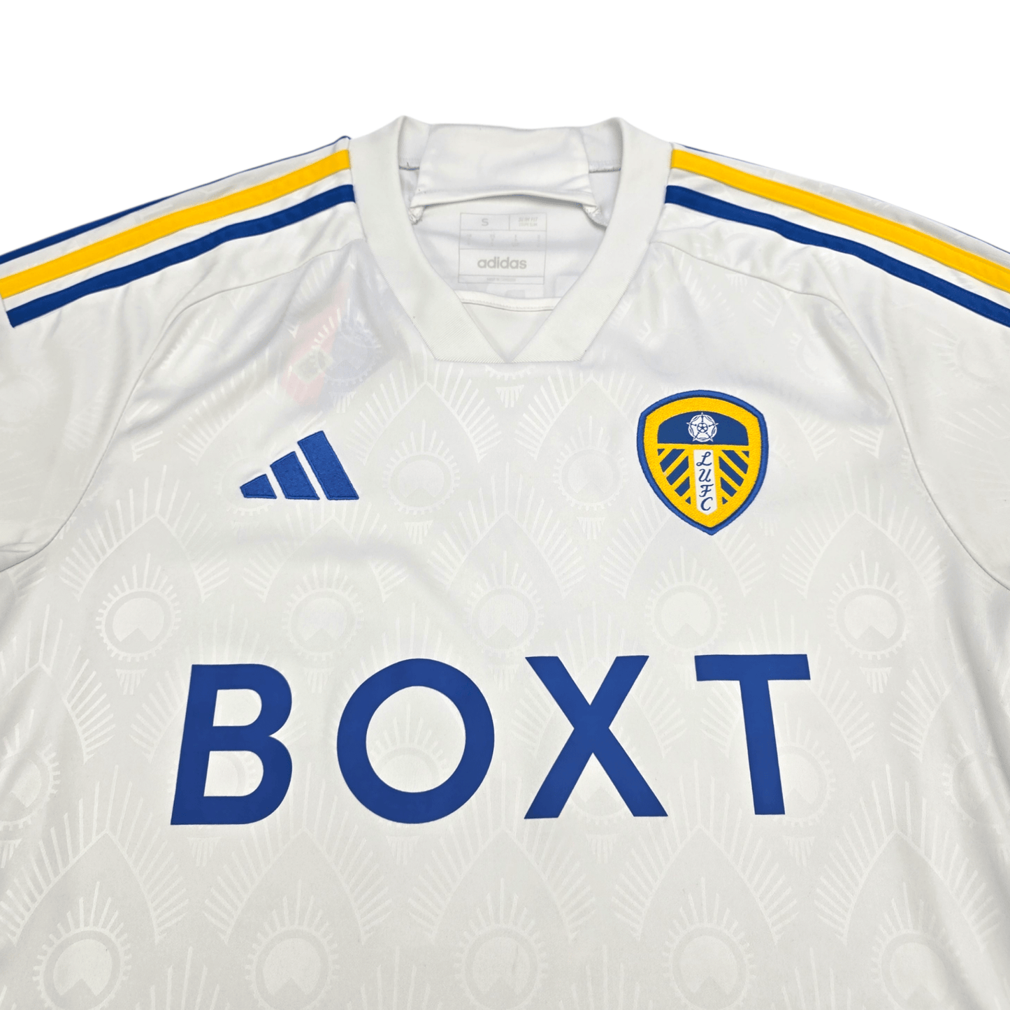 2023/24 Leeds United Home Football Shirt (S) Adidas #4 Ampadu