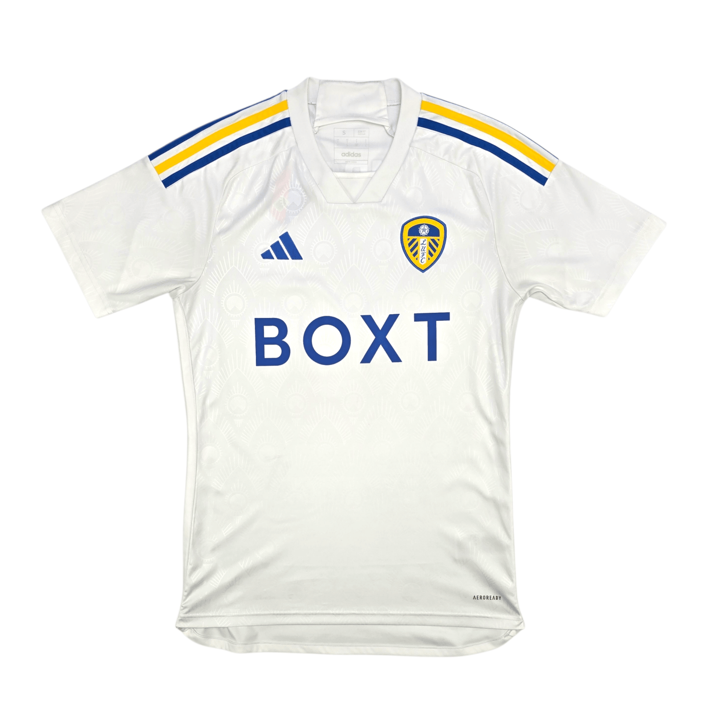 2023/24 Leeds United Home Football Shirt (S) Adidas #4 Ampadu