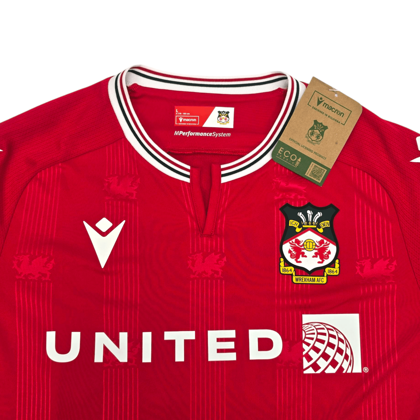 2023/24 Wrexham Home Football Shirt (L) Macron #10 Mullin (BNWTs)