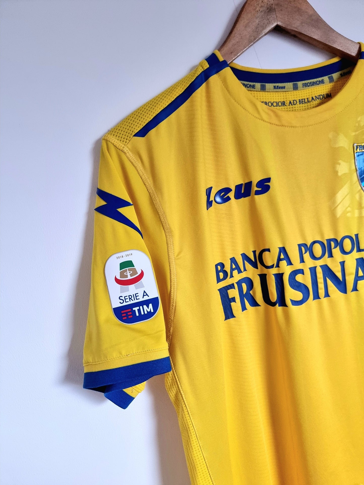 Zeus Frosinone Calcio 18/19 'Ciano 28' Match Issue Home Shirt Large