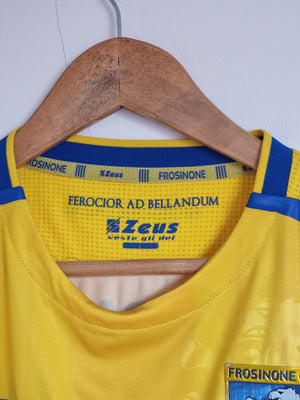 Zeus Frosinone Calcio 18/19 'Ciano 28' Match Issue Home Shirt Large