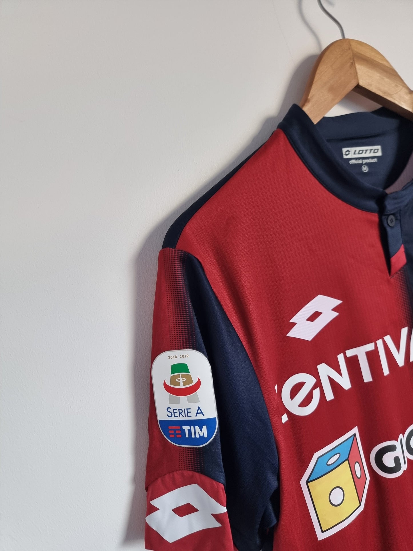Lotto Genoa 18/19 'T.Sanabria 9' Player Issue Home Shirt Medium