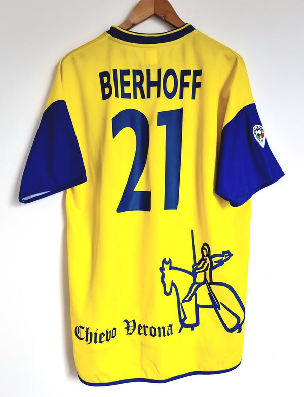 Joma Chievo Verona 02/03 'Bierhoff 21' Player Issue Home XL