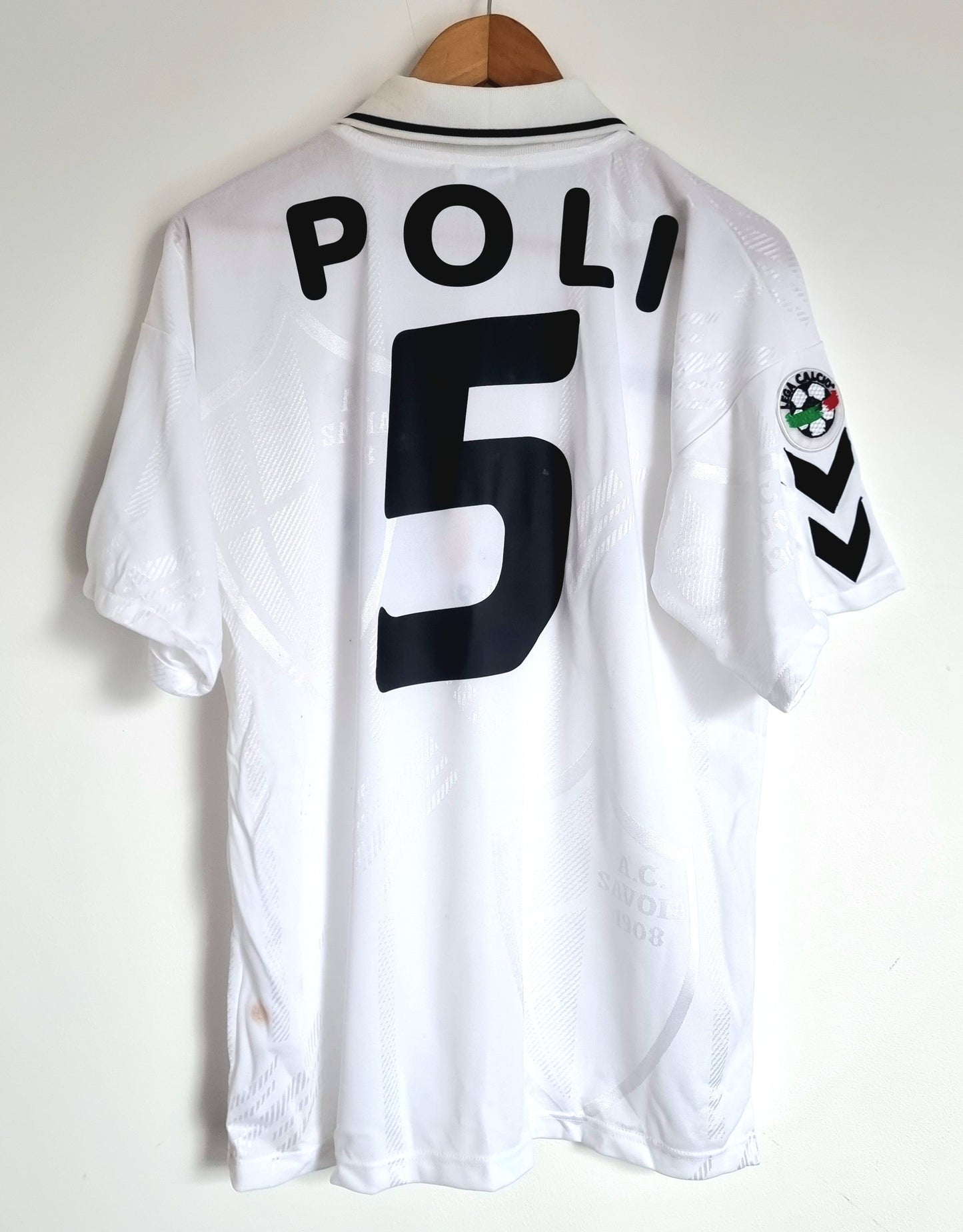 Hummel AC Savoia 99/00 'Poli 5' Match Issue Home Shirt Large