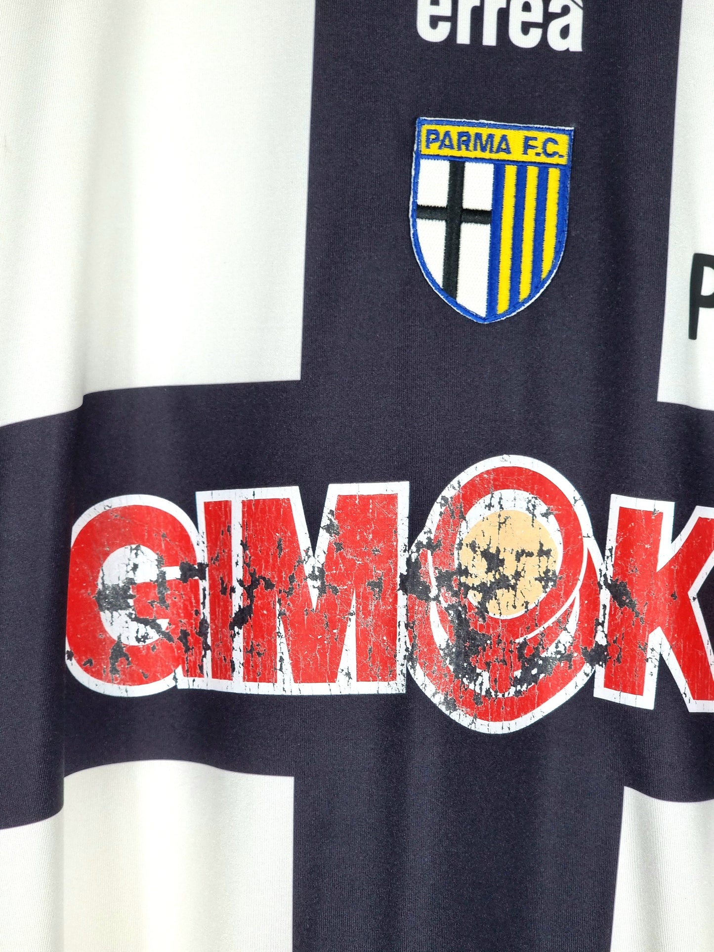 Errea Parma 06/07 'Rossi.M 17' Long Sleeve Match Issue Home Shirt Large