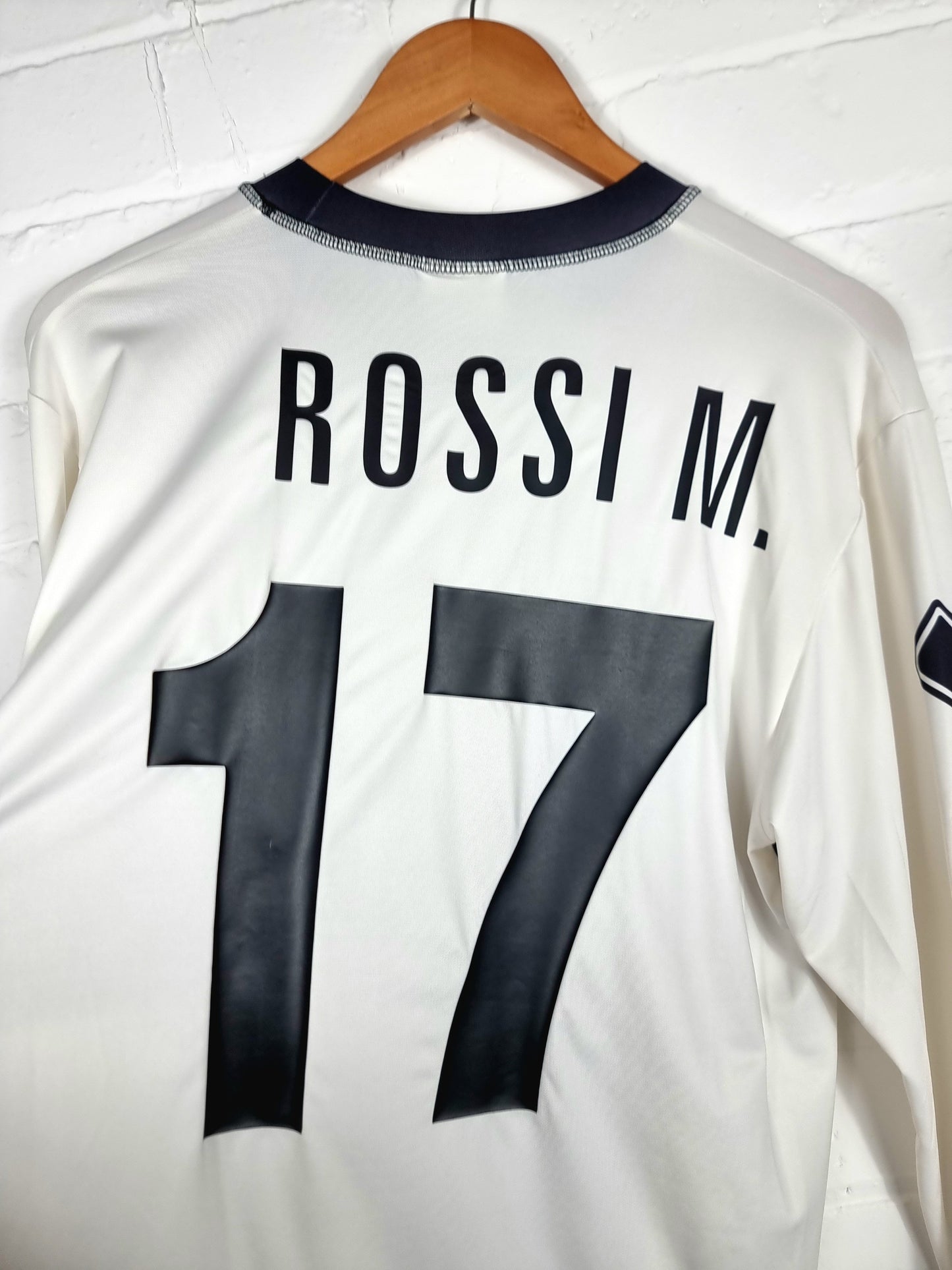 Errea Parma 06/07 'Rossi.M 17' Long Sleeve Match Issue Home Shirt Large