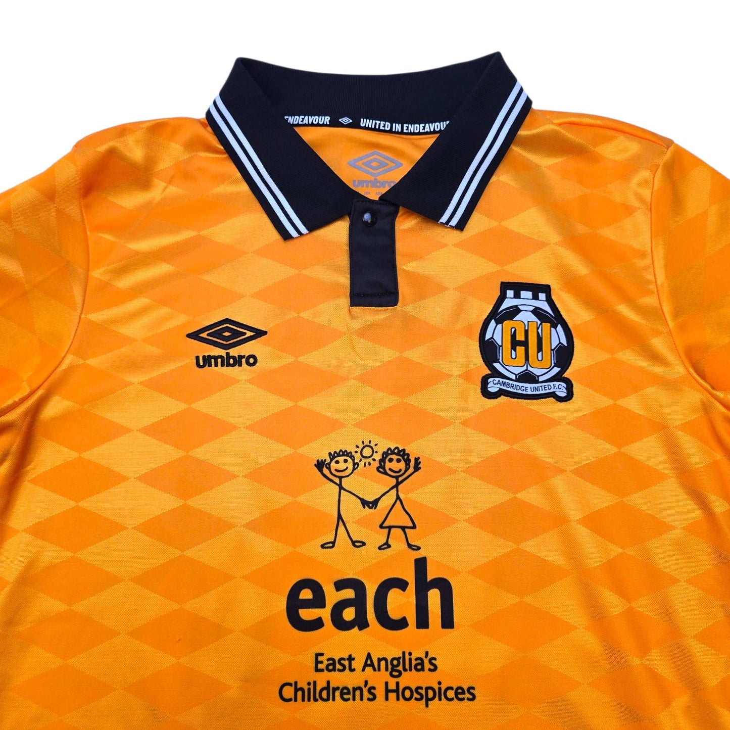 2024/25 Cambridge United Home Football Shirt (M) Umbro #45 Longelo (Signed | Match Issue)