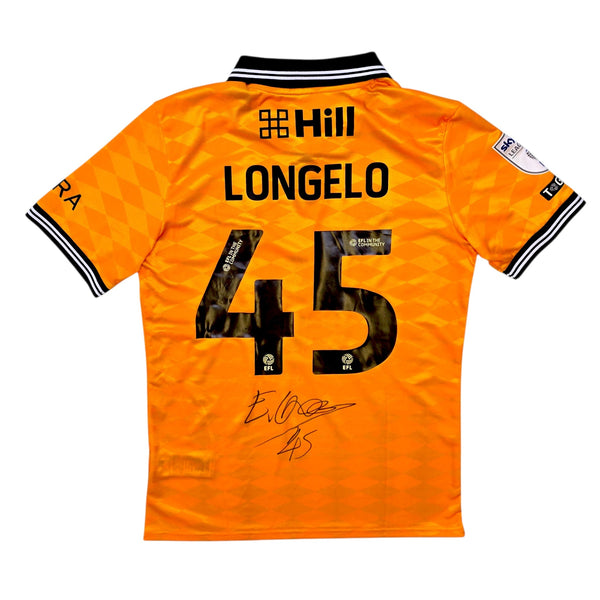 2024/25 Cambridge United Home Football Shirt (M) Umbro #45 Longelo (Signed | Match Issue)