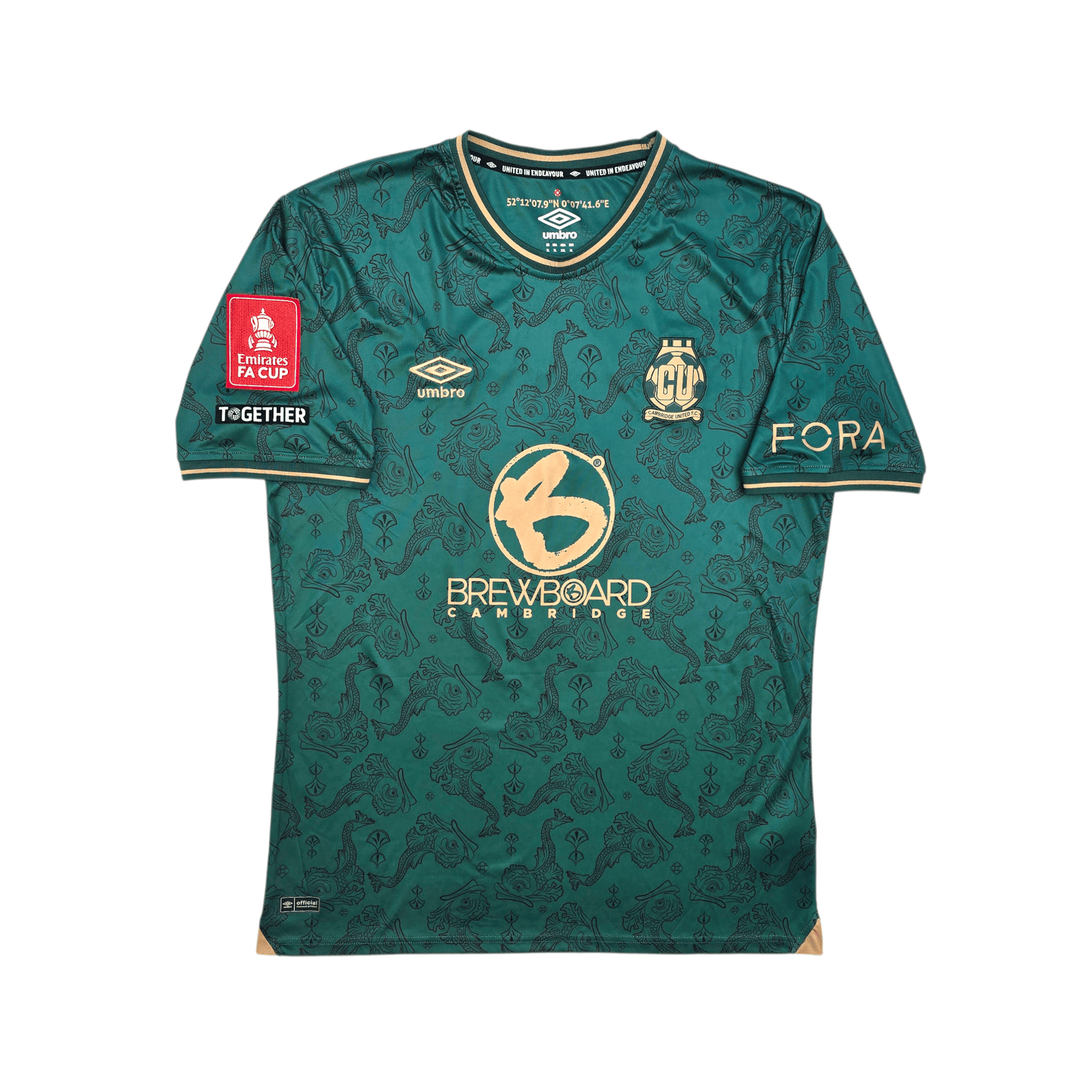 2024/25 Cambridge United Third Football Shirt (XL) Umbro #9 Nlundulu (Matchworn FA Cup)