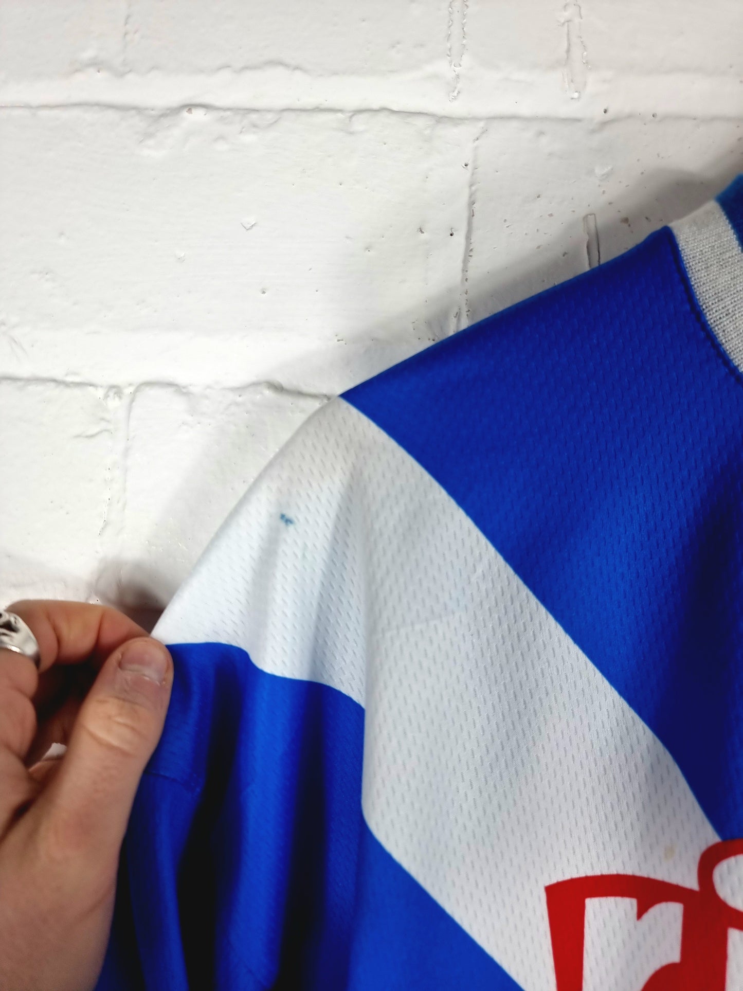 Garman Brescia 1999/00 'Zanoncelli 6' Long Sleeve Match Issue Signed Home Shirt XL