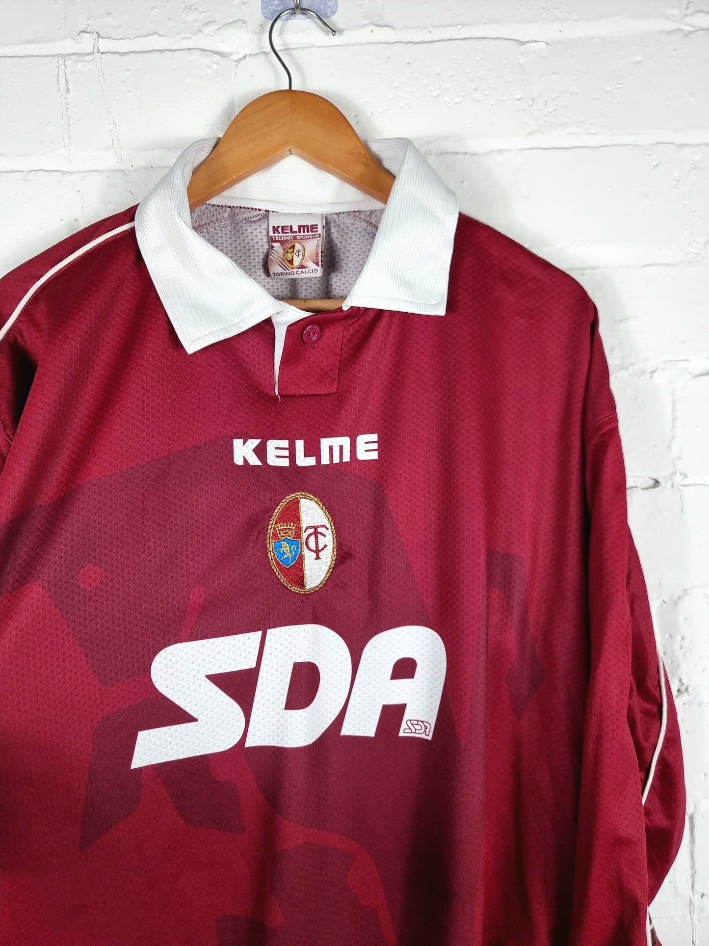 Kelme Torino 1998/99 'Tricarico 15' Long Sleeve Match Issue Home Shirt XL