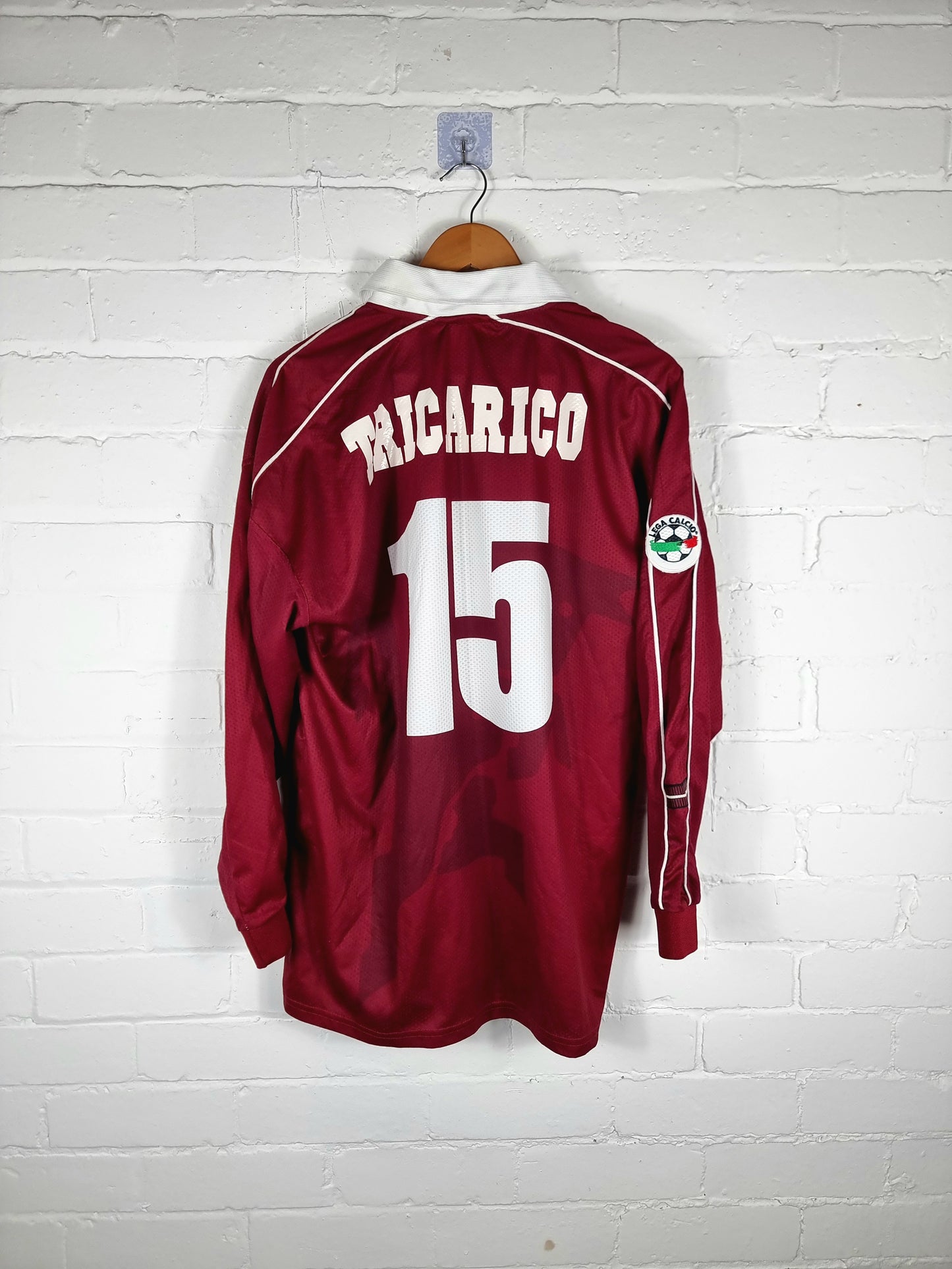 Kelme Torino 1998/99 'Tricarico 15' Long Sleeve Match Issue Home Shirt XL