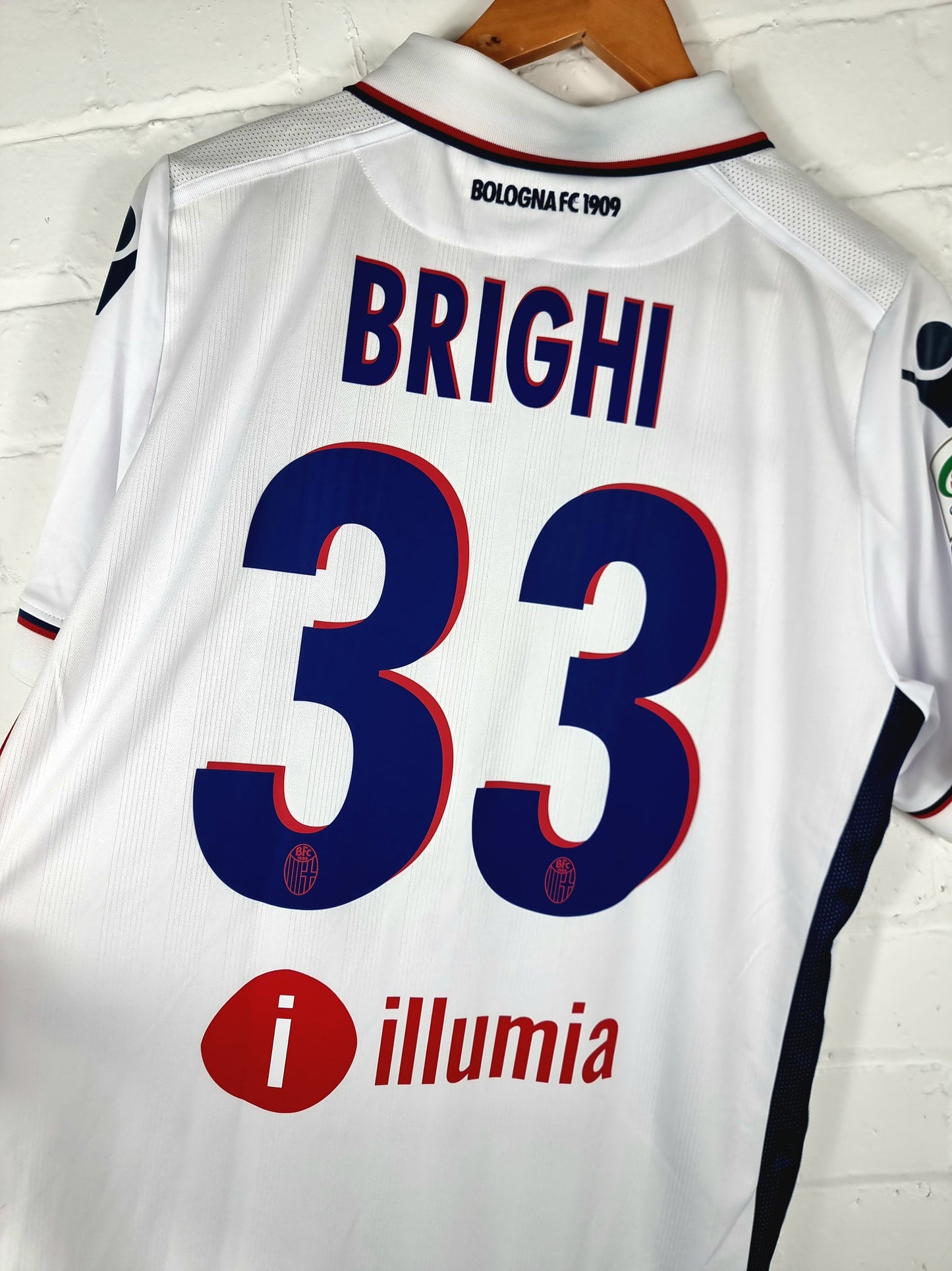 Macron Bologna 2015/16 'Brighi 33' Match Issue Away Shirt Large