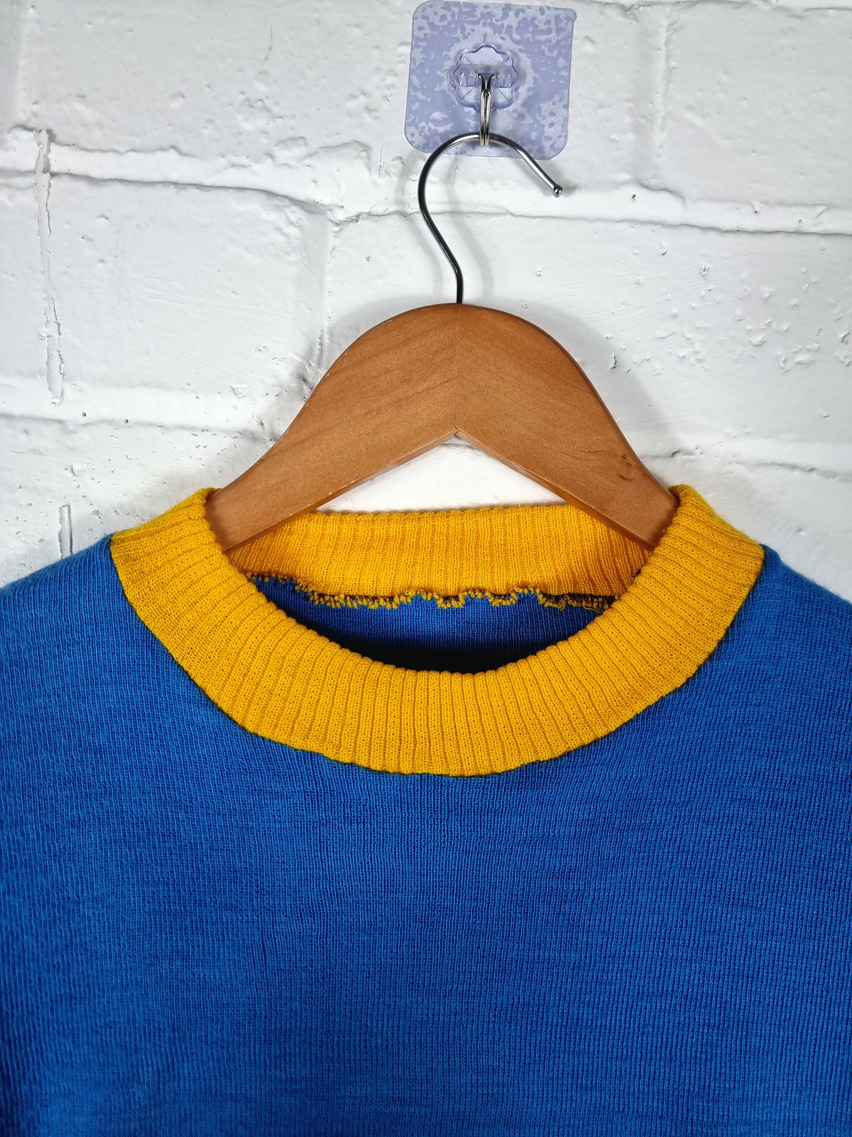 M Montale 1970s Long Sleeve Acrylic Football Shirt Small