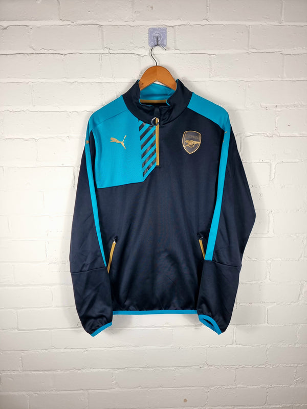 Puma Arsenal 2015/16 Quarter Zip Sweatshirt Large