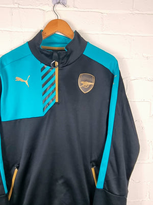 Puma Arsenal 2015/16 Quarter Zip Sweatshirt Large
