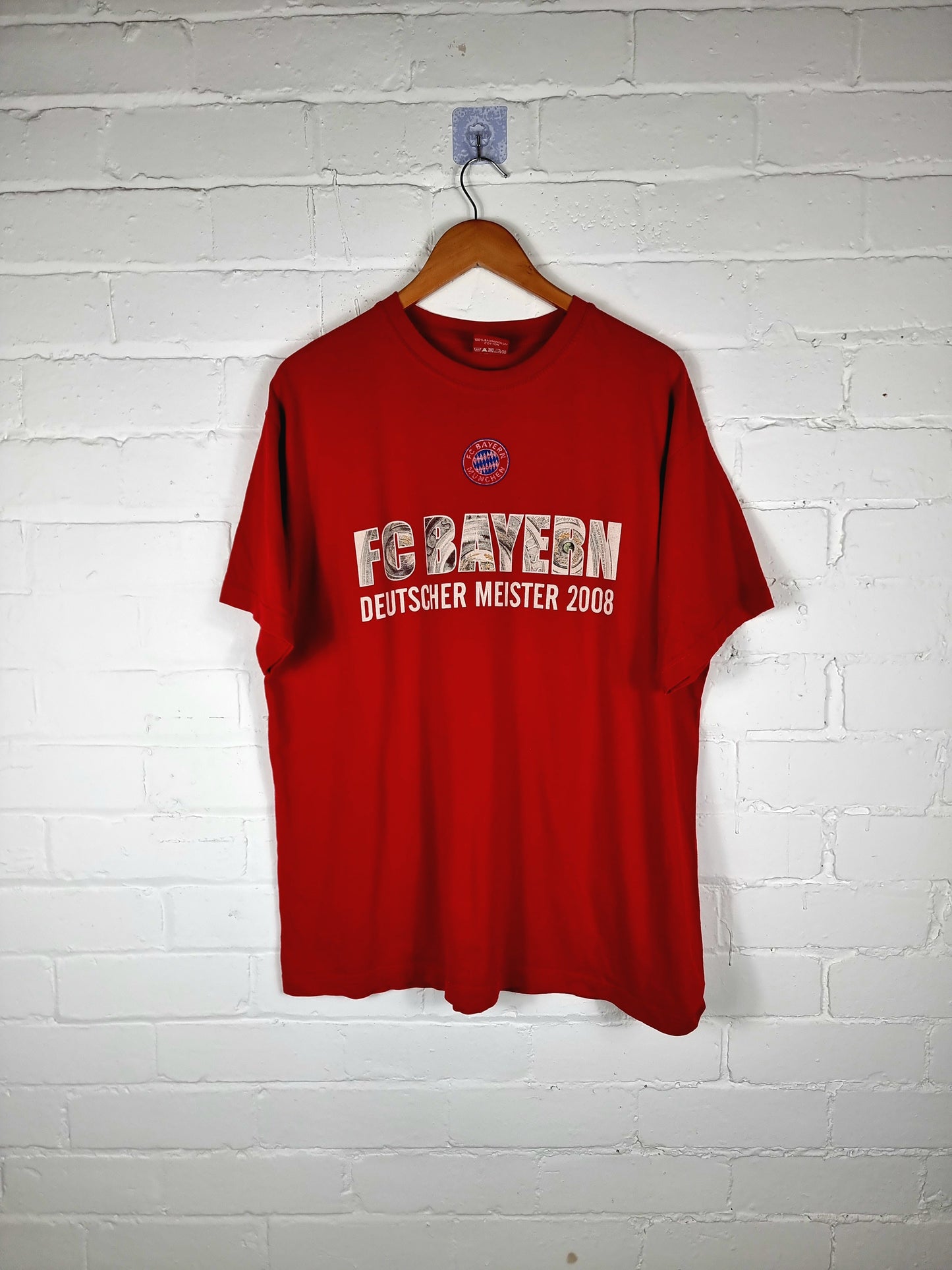 Bayern Munich 2007/08 Deutscher Meisure Fan T-Shirt XL