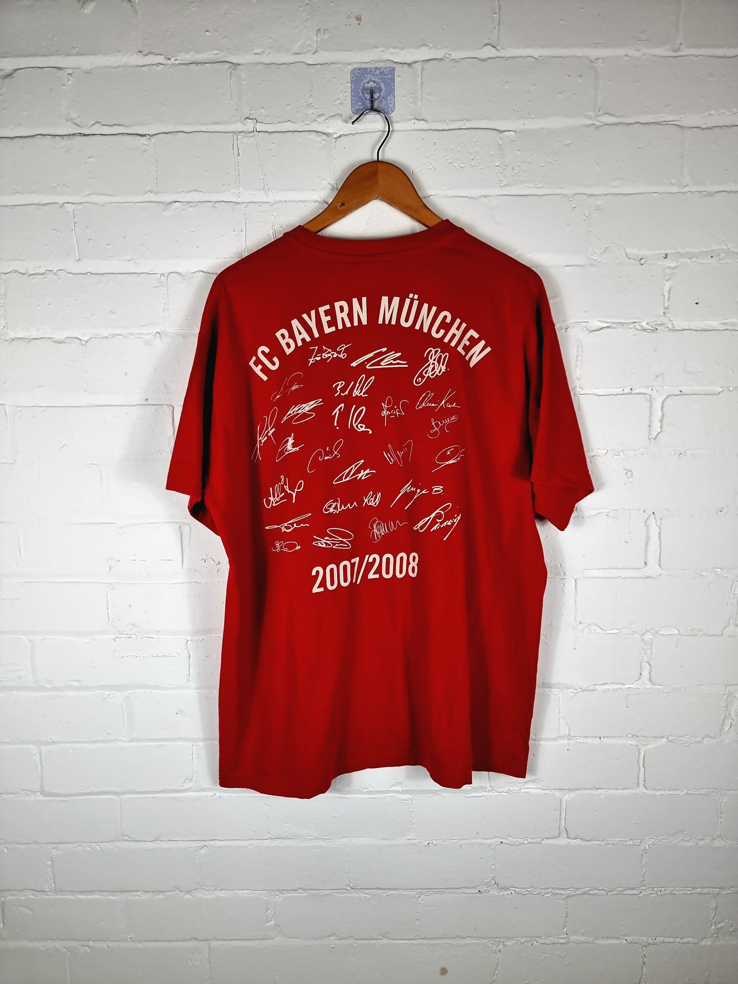 Bayern Munich 2007/08 Deutscher Meisure Fan T-Shirt XL