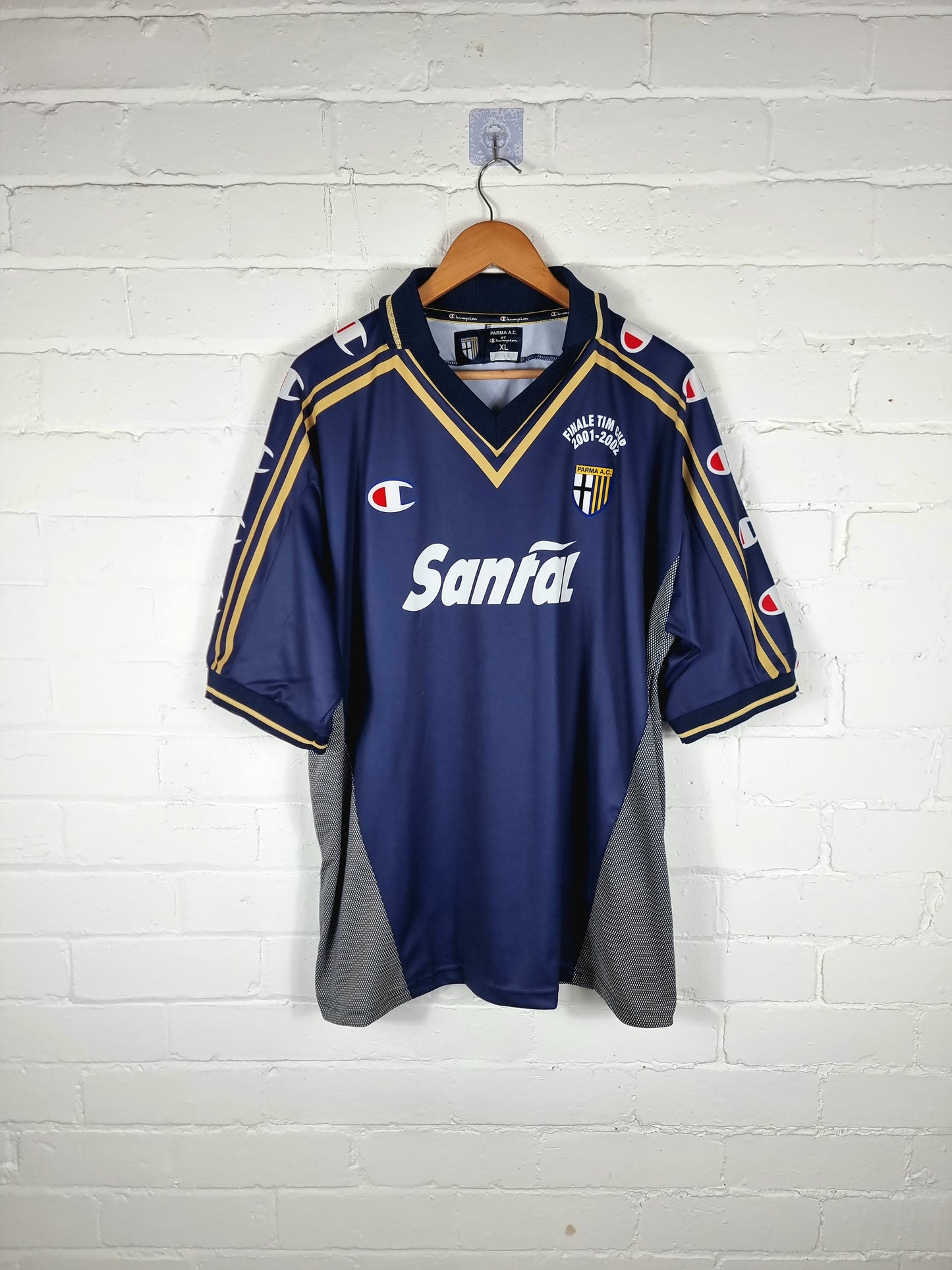 Champion Parma 2001/02 Finale TIM Cup Special Signed Third Shirt XL