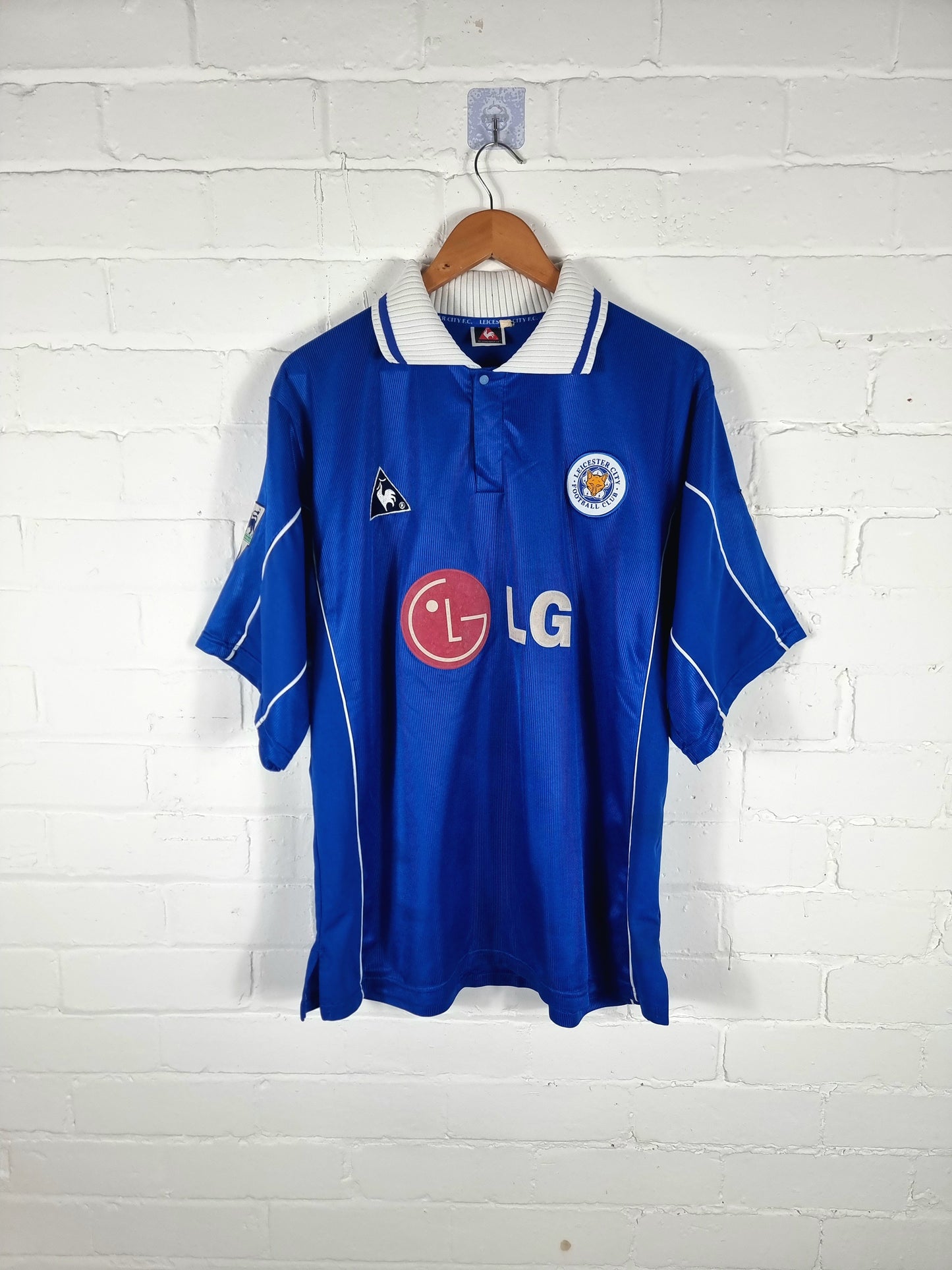 Le Coq Sportif Leicester City 2001/02 'Scowcroft 10' Signed Home Shirt XL