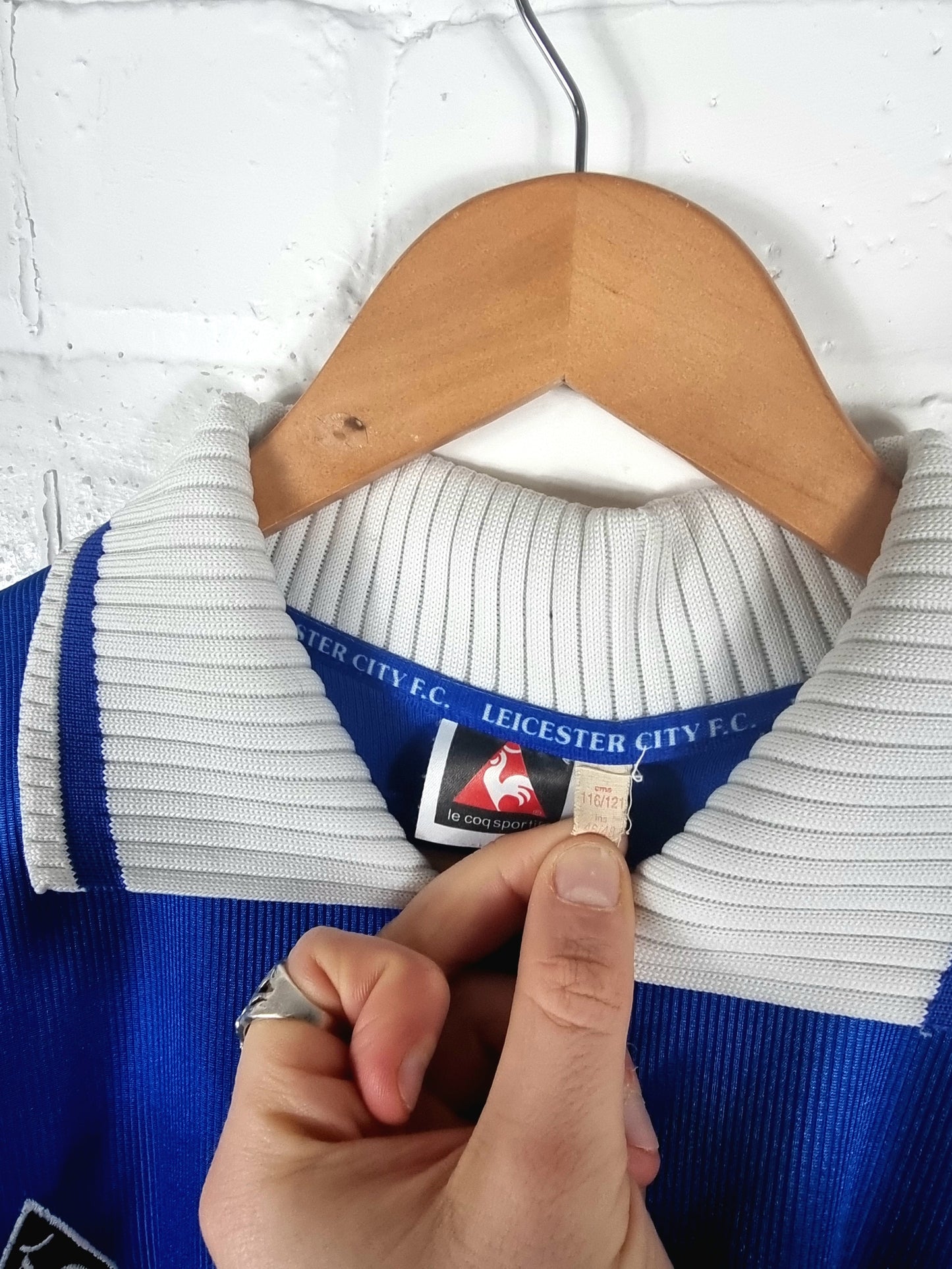 Le Coq Sportif Leicester City 2001/02 'Scowcroft 10' Signed Home Shirt XL