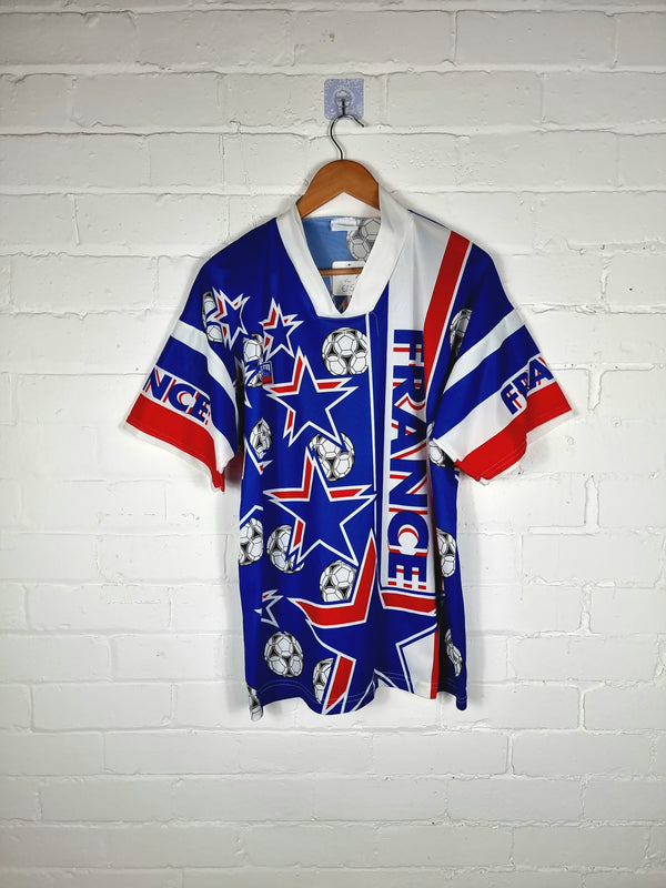 Faspen France 1990s Bootleg Graphic Print Football Shirt XL