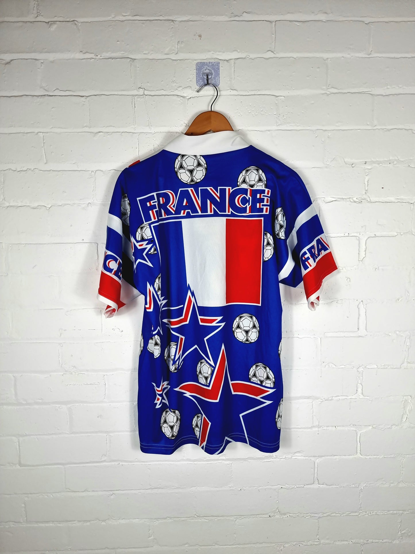 Faspen France 1990s Bootleg Graphic Print Football Shirt XL
