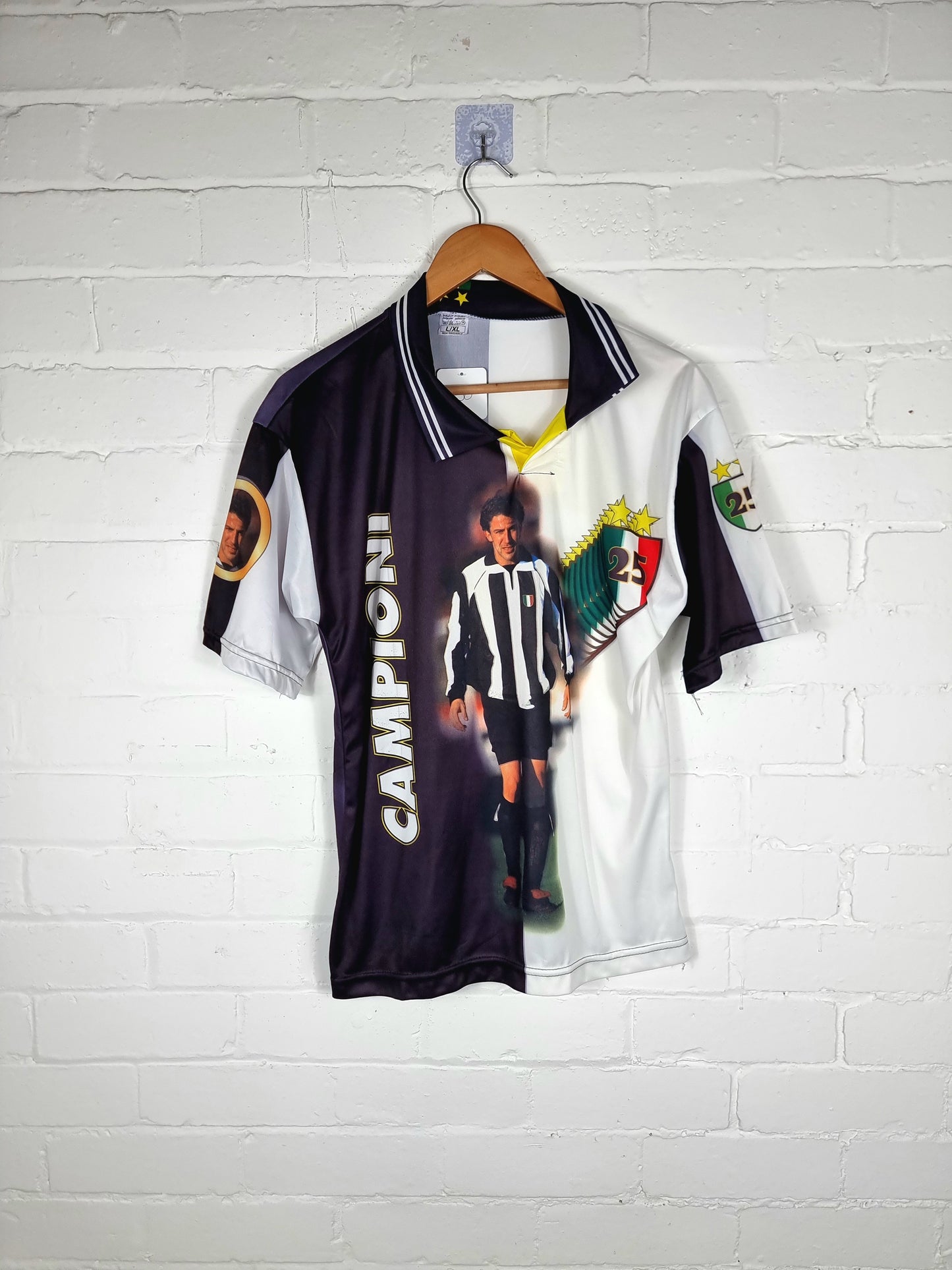 Juventus 1990s Bootleg Del Piero Graphic Print Shirt Large