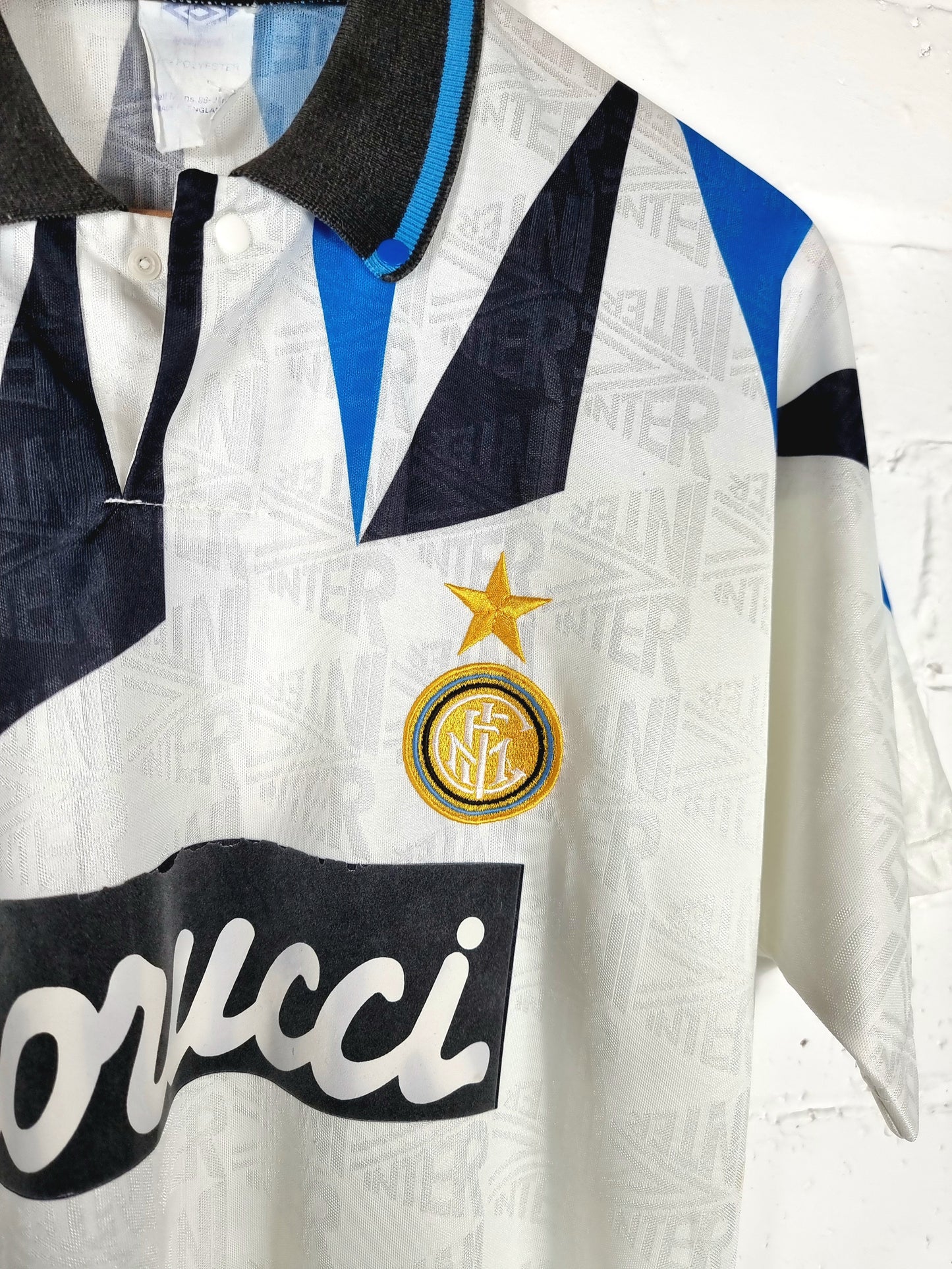 Umbro Inter Milan 1992/93 Youth Match Issue Away Shirt Small