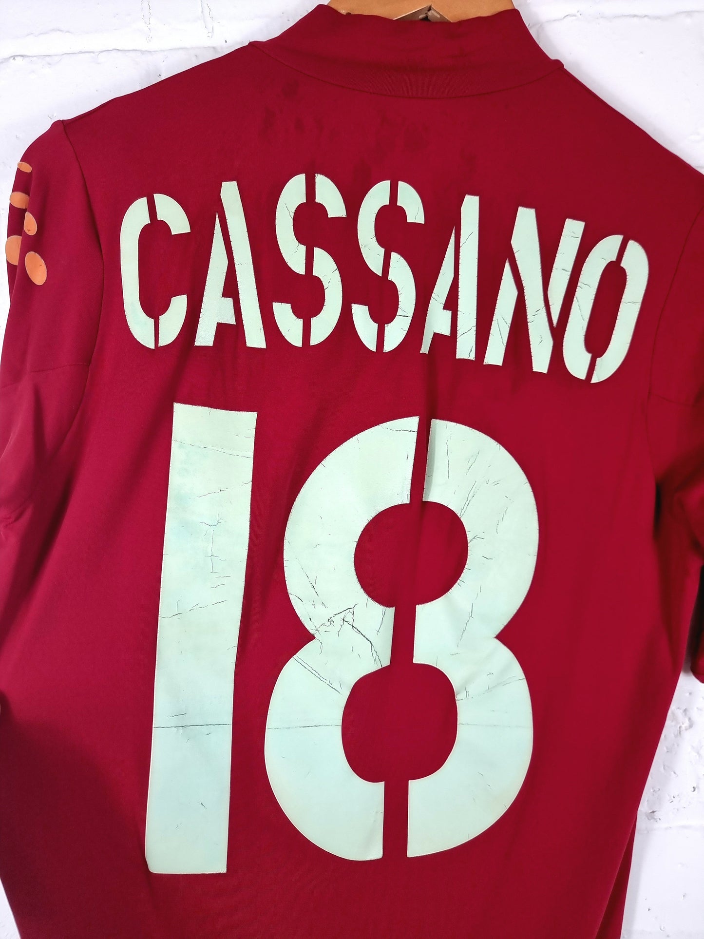 Diadora Ltd Edition Roma 2004/05 'Cassano 18' Home Shirt Medium