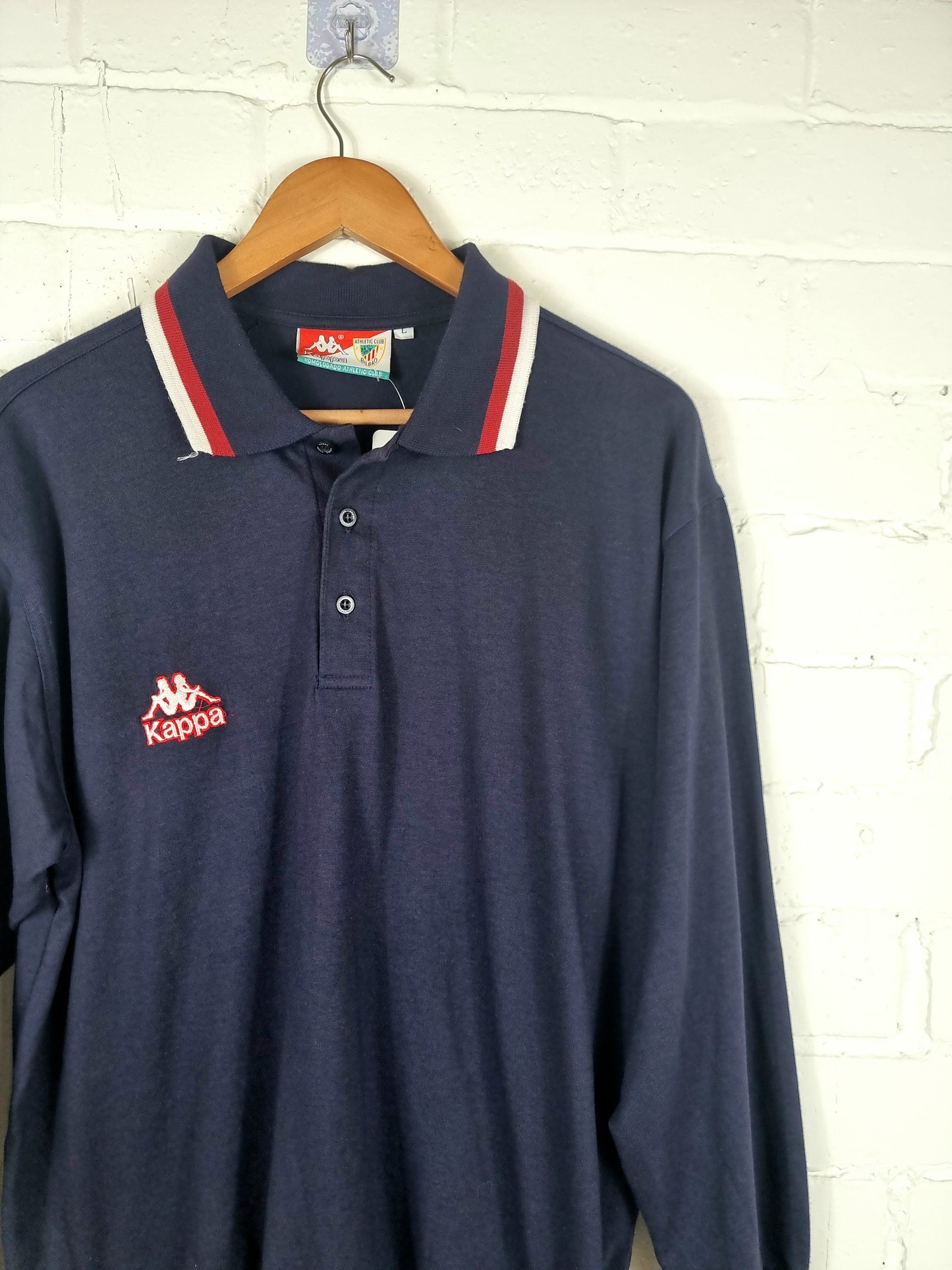 Kappa Athletic Bilbao 1997/99 Long Sleeve Training Polo Shirt Large