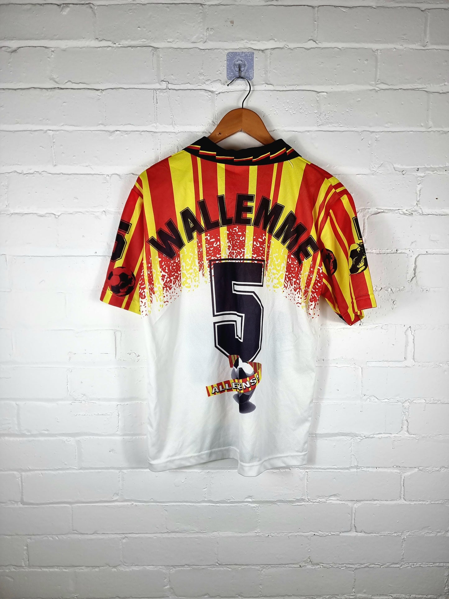 RC Lens 1990s Jean-Guy Wallemme Bootleg Graphic Print Shirt Medium