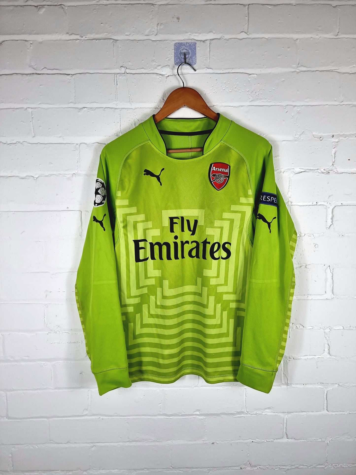 Puma Arsenal 2014/15 'Szczesny 1' Long Sleeve Champions League Goalkeeper Shirt Small
