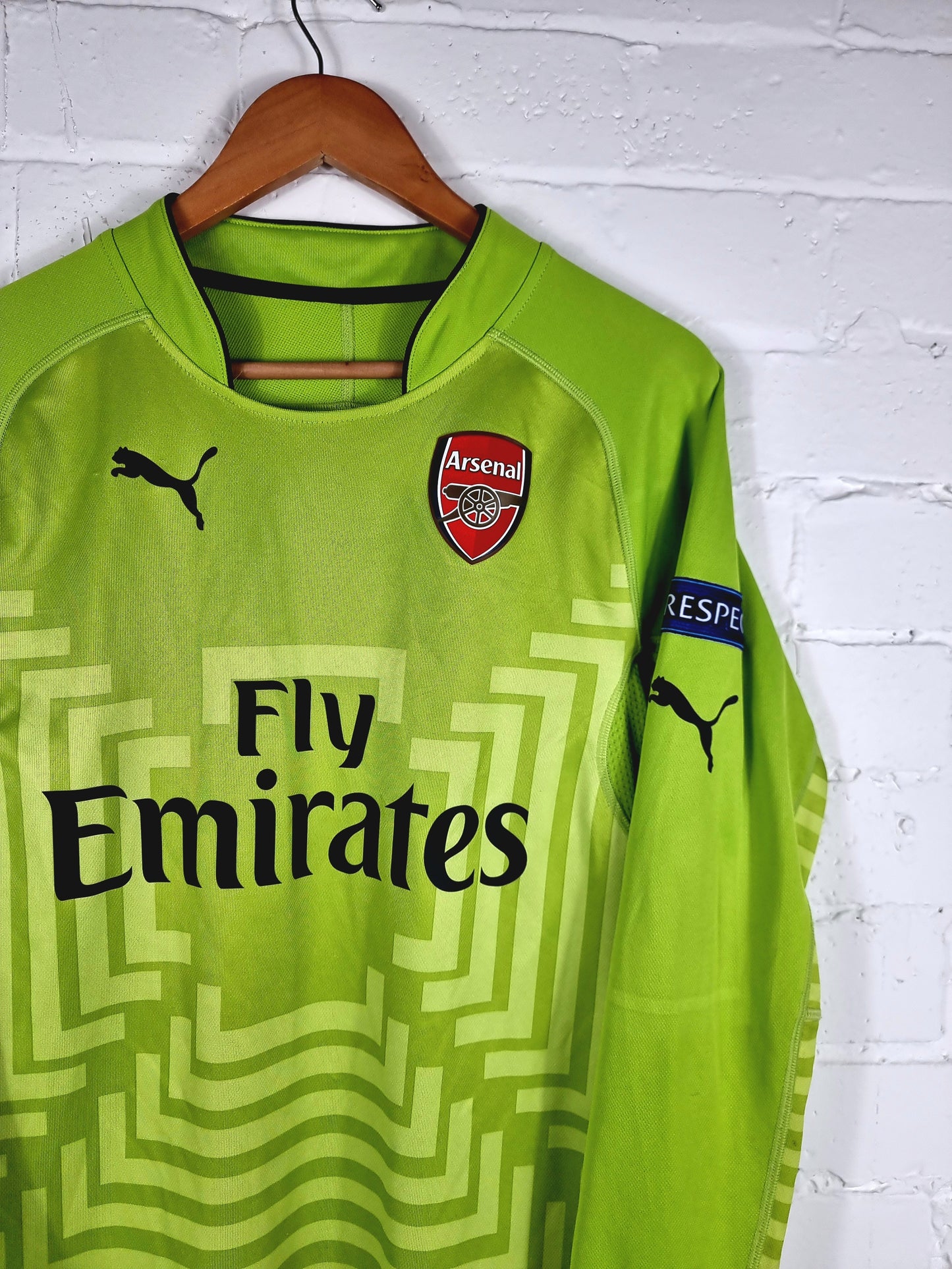 Puma Arsenal 2014/15 'Szczesny 1' Long Sleeve Champions League Goalkeeper Shirt Small