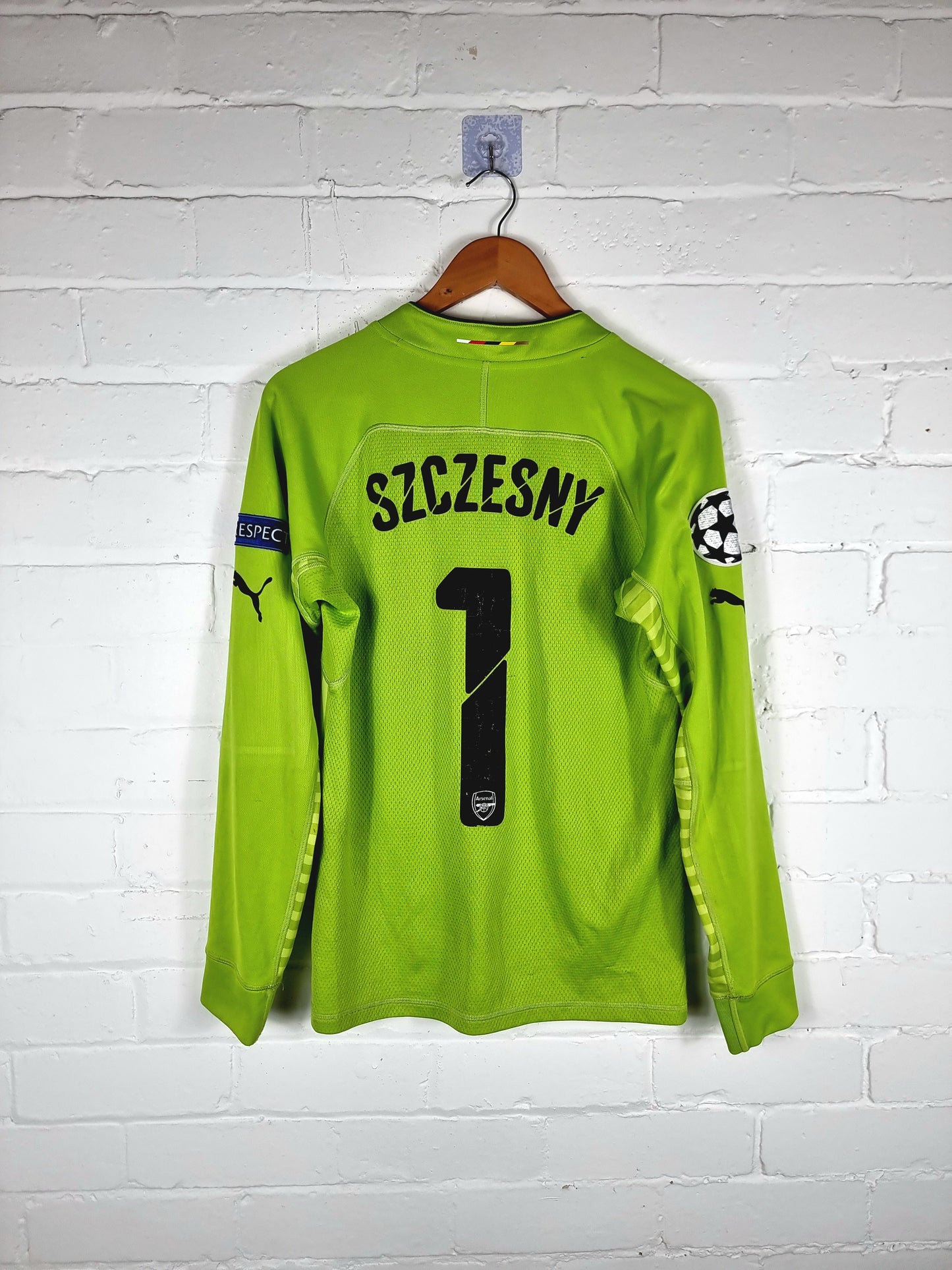 Puma Arsenal 2014/15 'Szczesny 1' Long Sleeve Champions League Goalkeeper Shirt Small