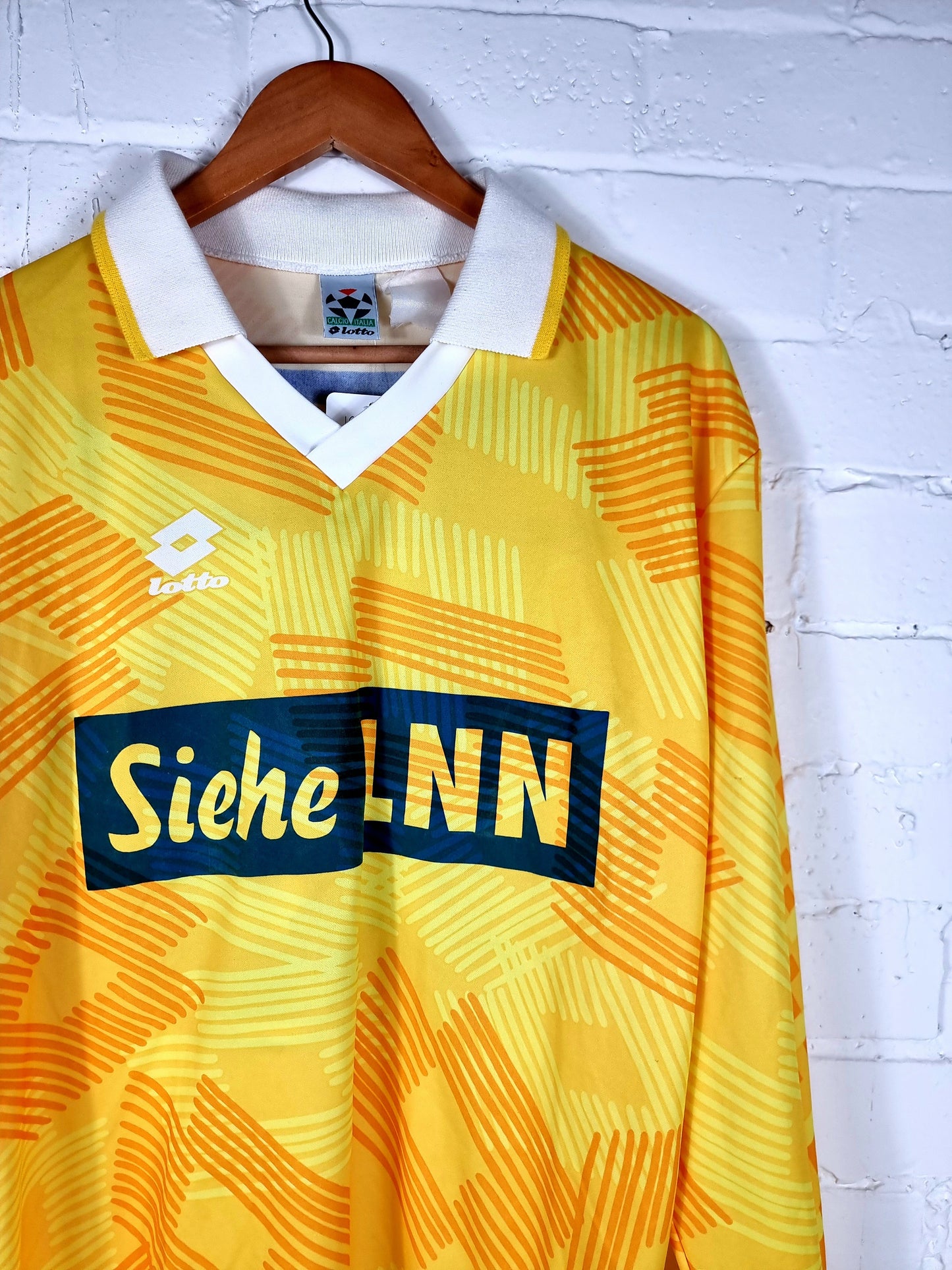 Lotto 1991/92 Vintage Long Sleeve Swiss Template Shirt XL