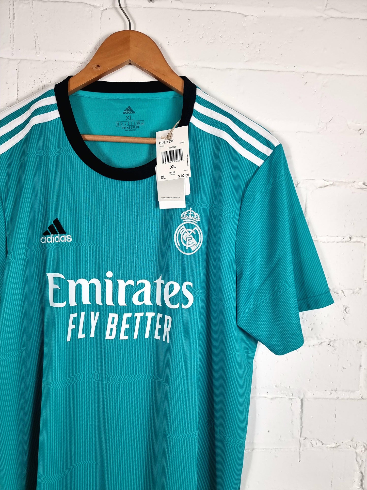 Adidas Real Madrid 2021/22 BNWT Third Shirt XL
